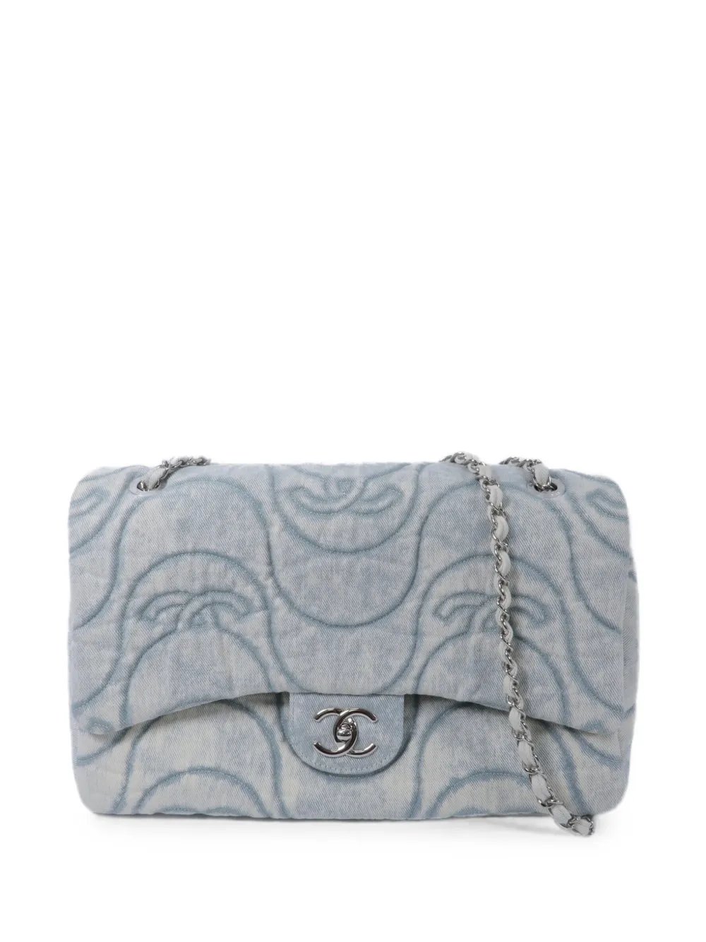 CC denim shoulder bag