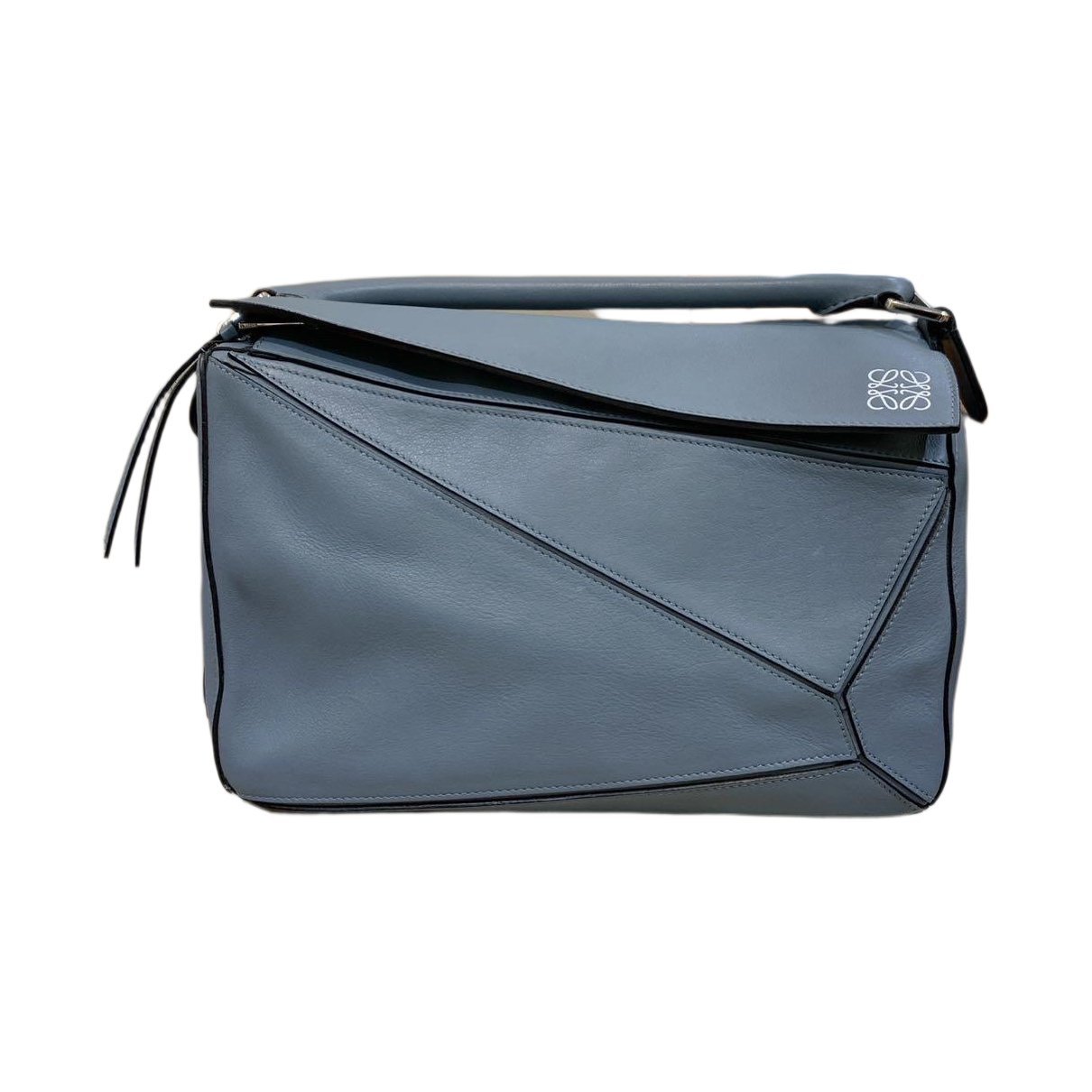 Puzzle leather handbag