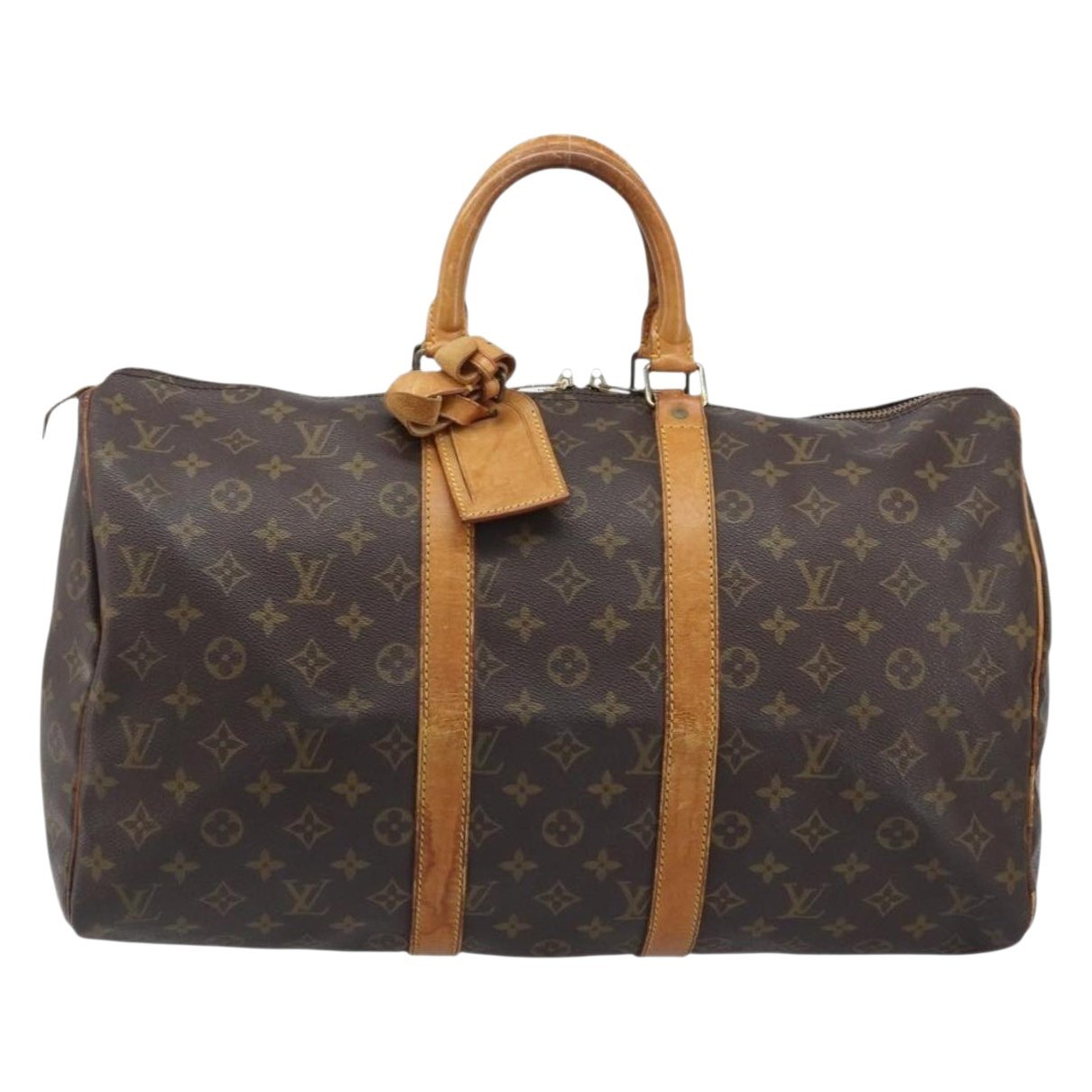Keepall leather travel bag