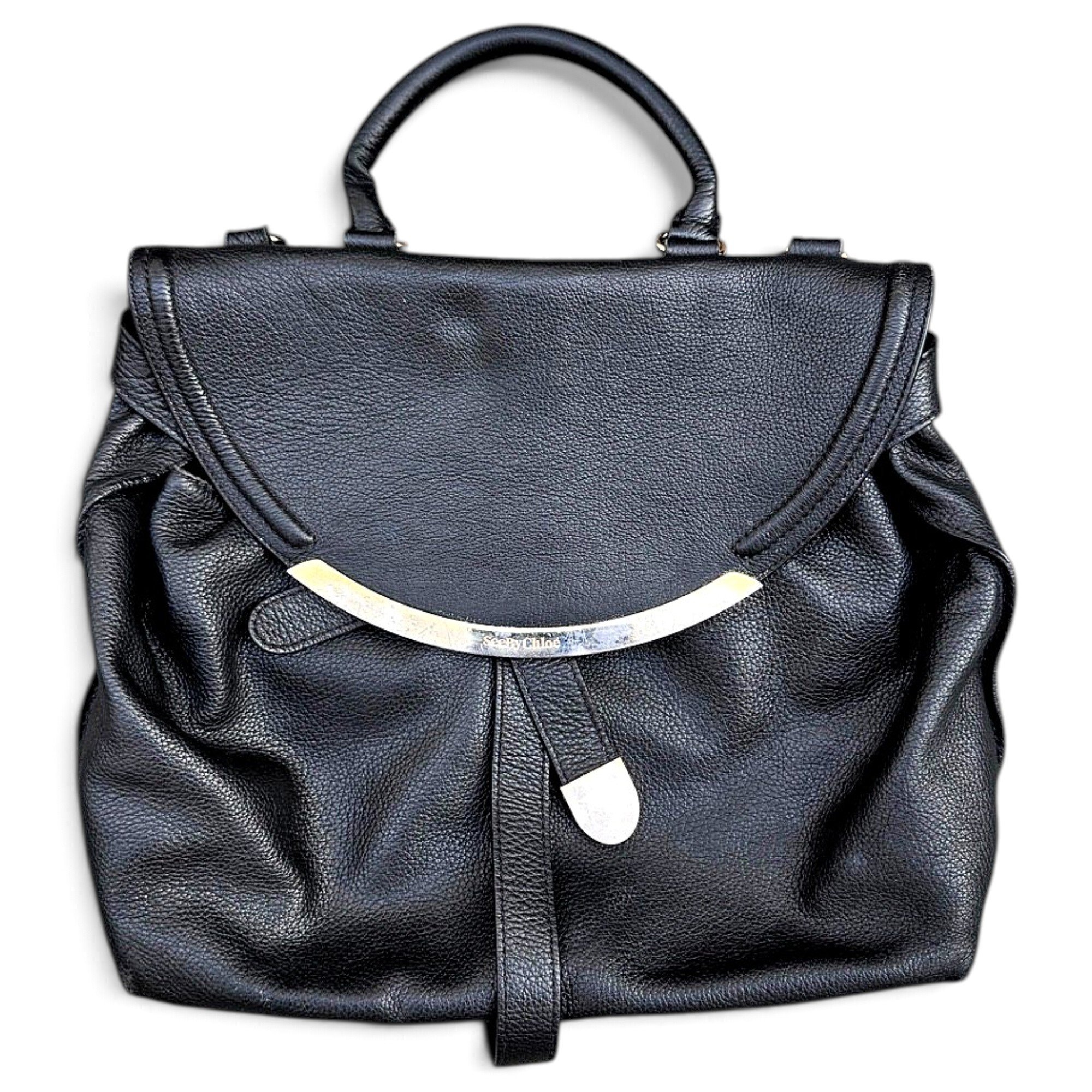 Leather backpack