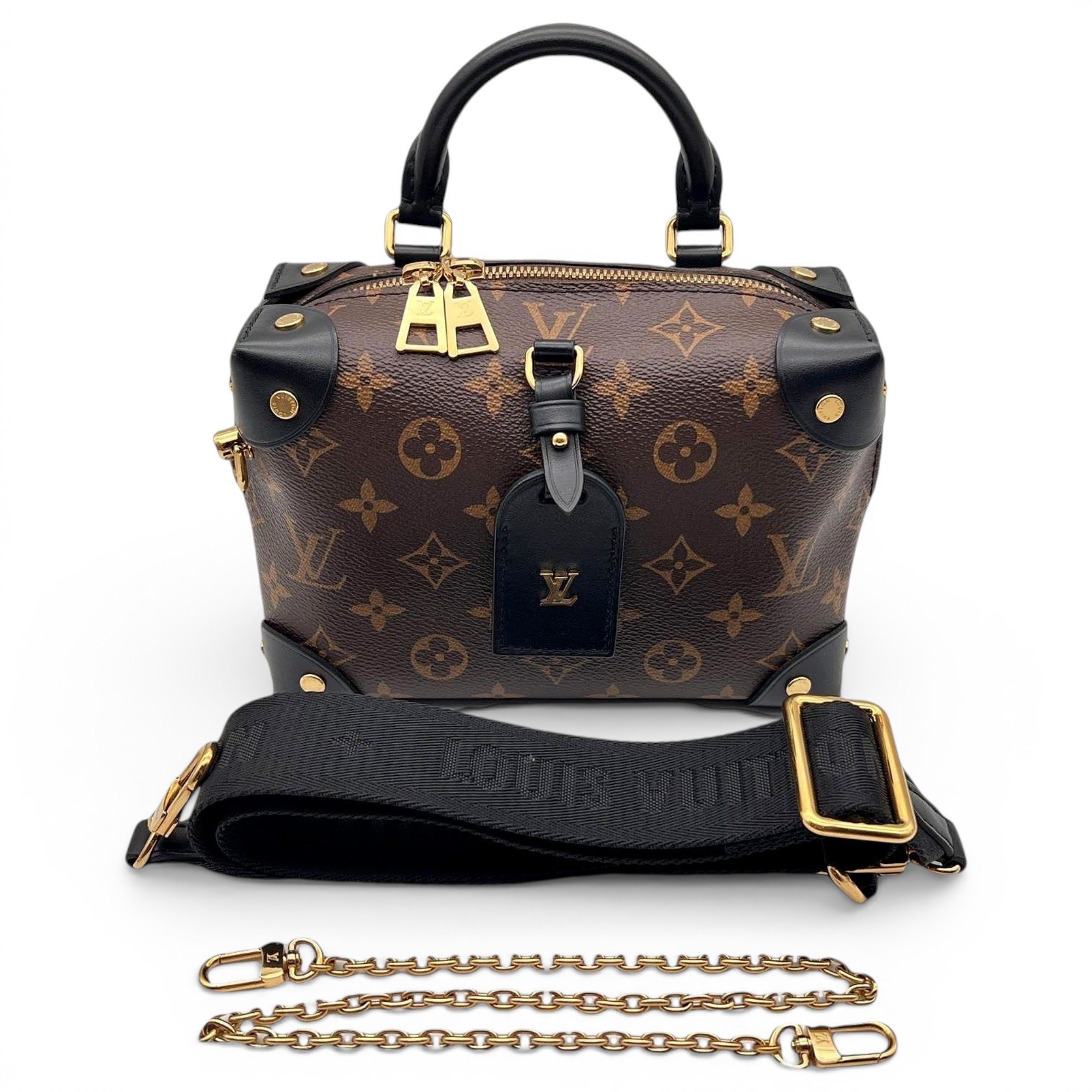 Petite Malle Souple leather handbag