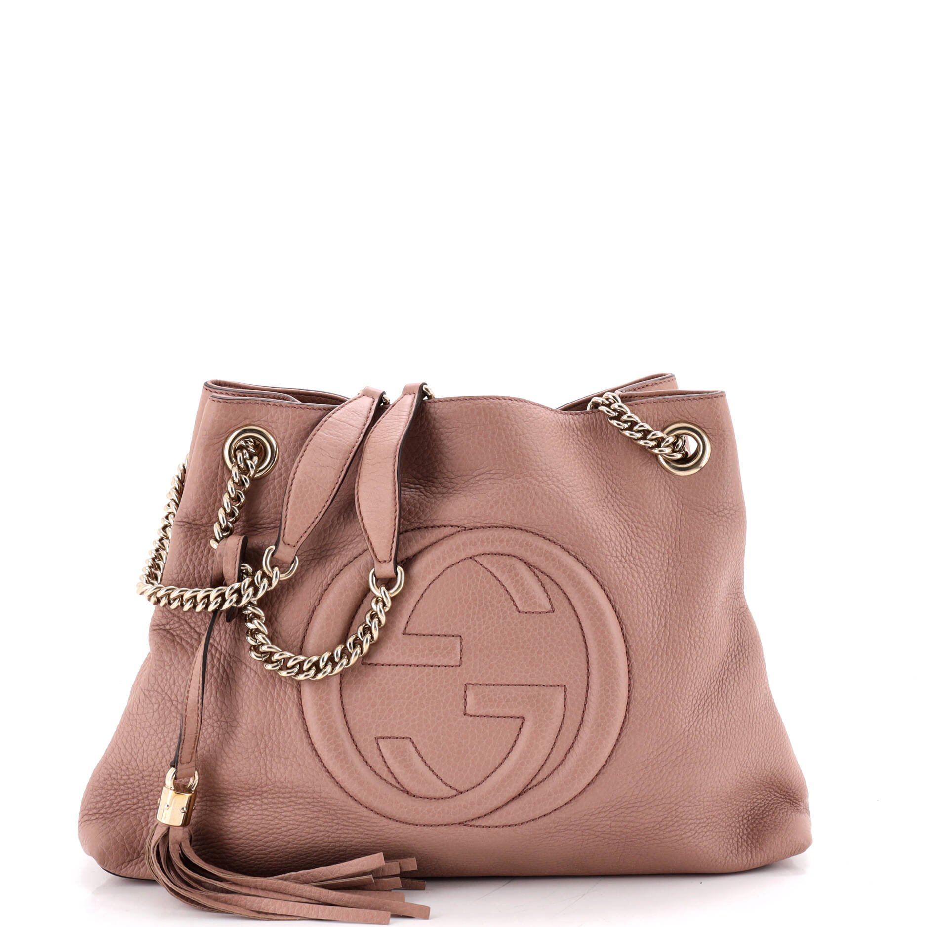 Soho Chain Strap Shoulder Bag Leather Medium