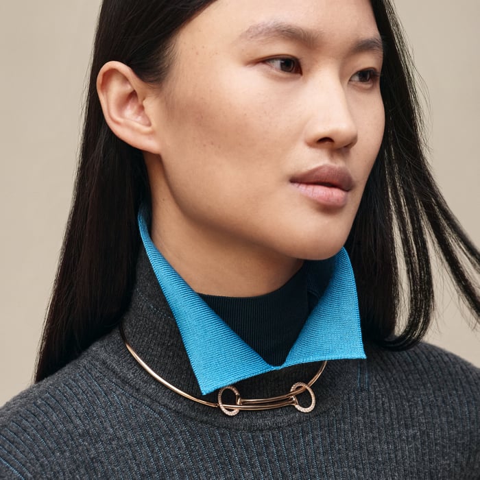 Gris Satin Long-sleeve Sweater