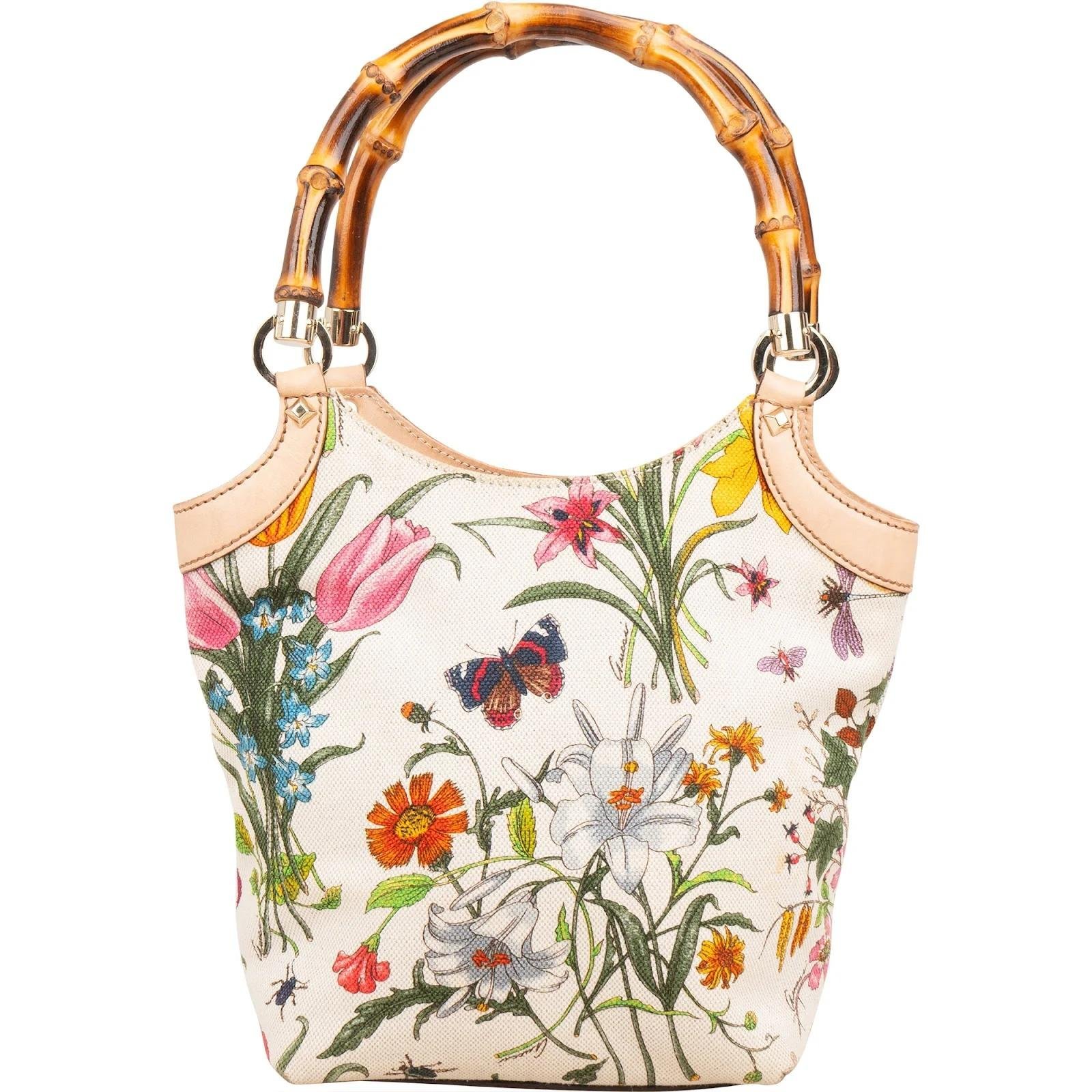 Bamboo Top Handle leather handbag