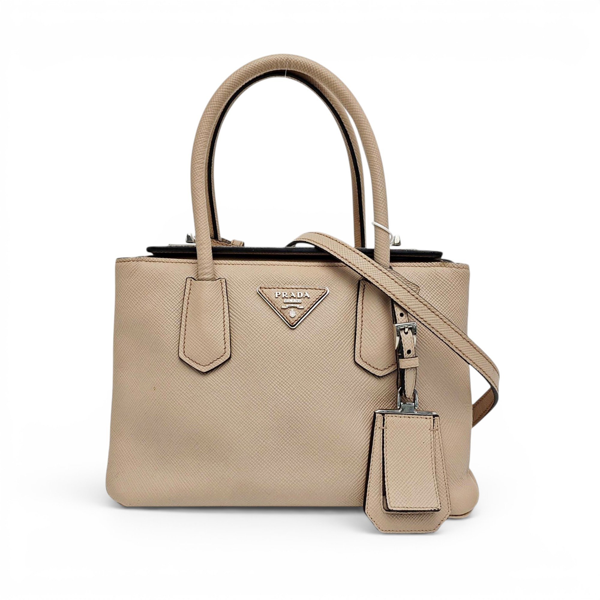 Double leather tote