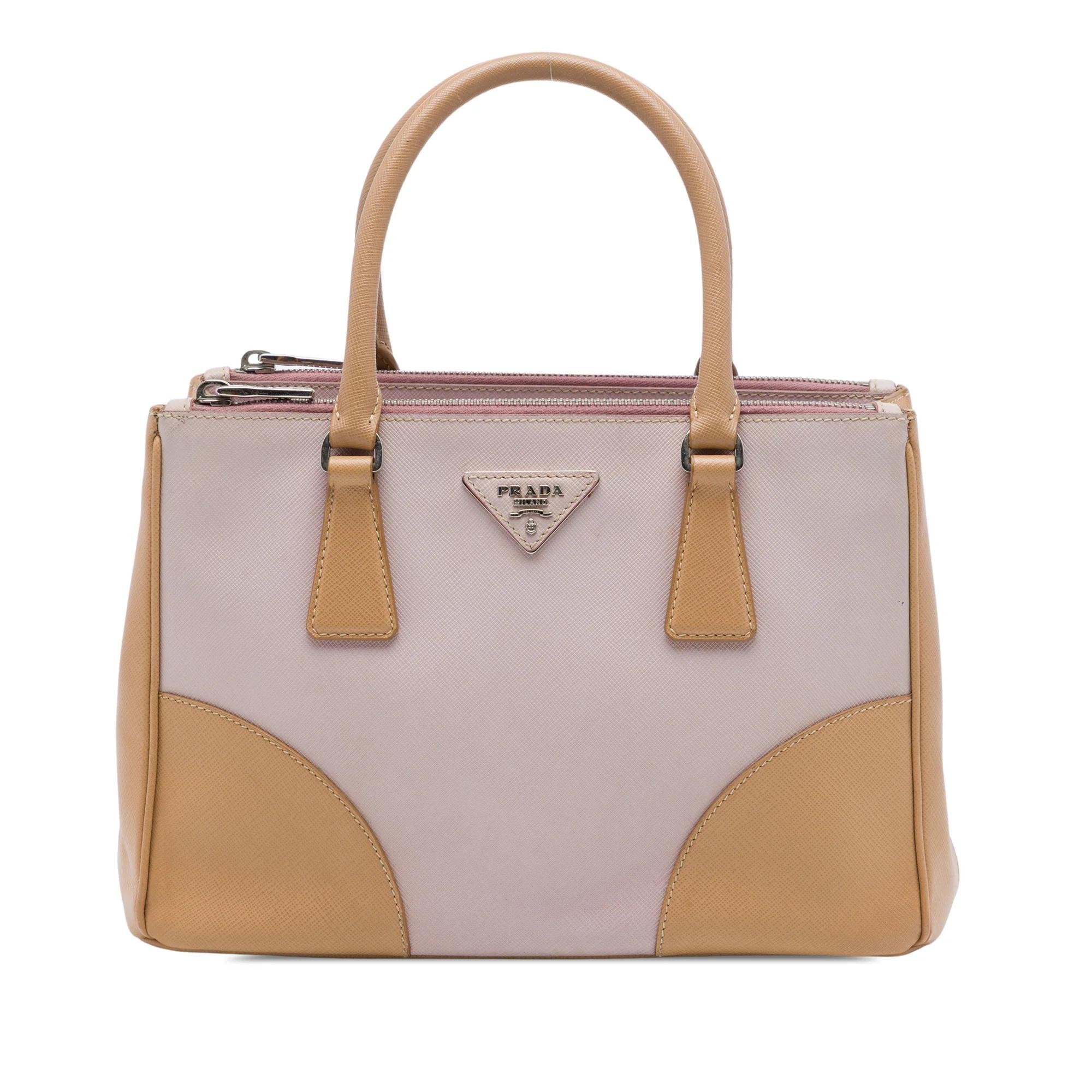 Double leather satchel