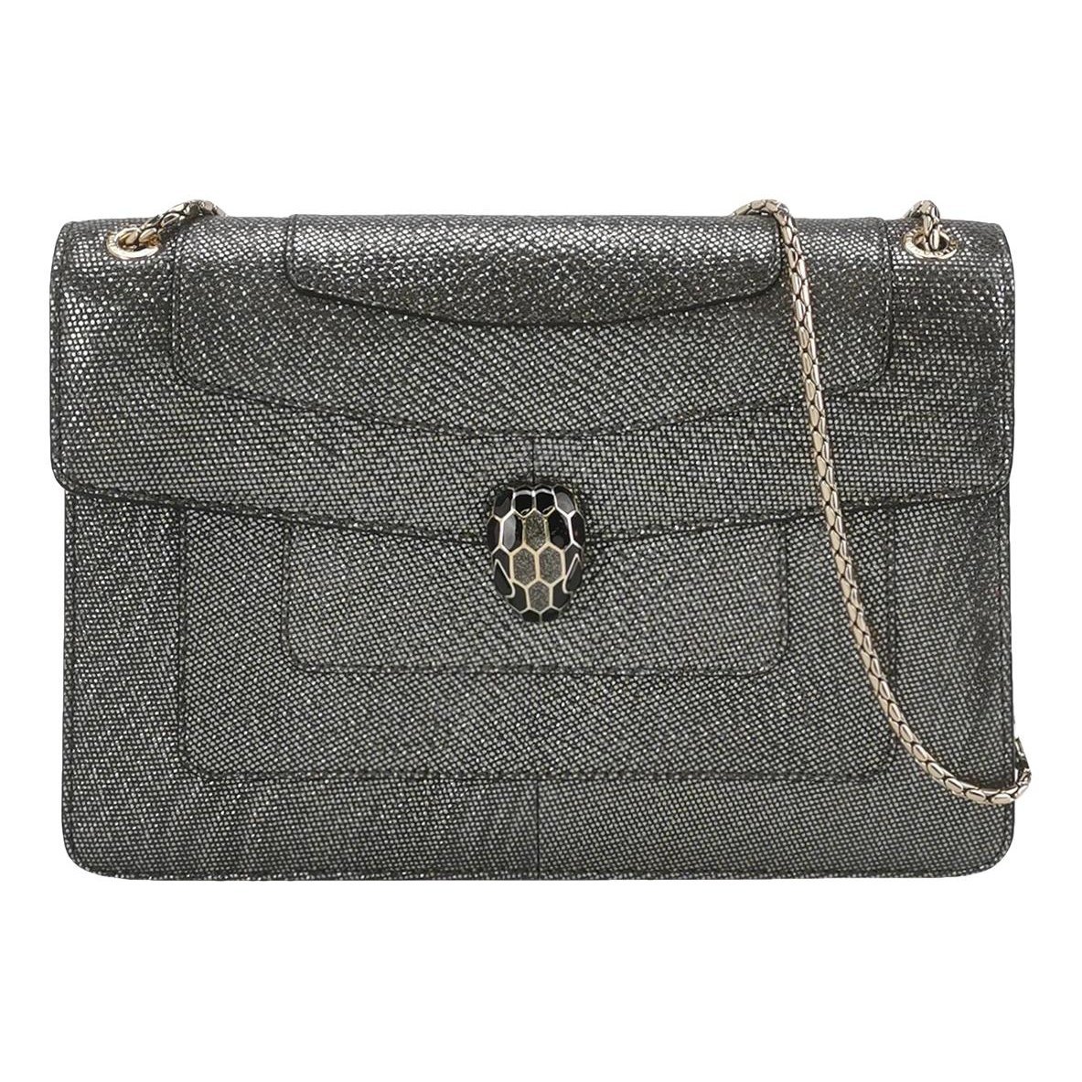 Serpenti leather handbag