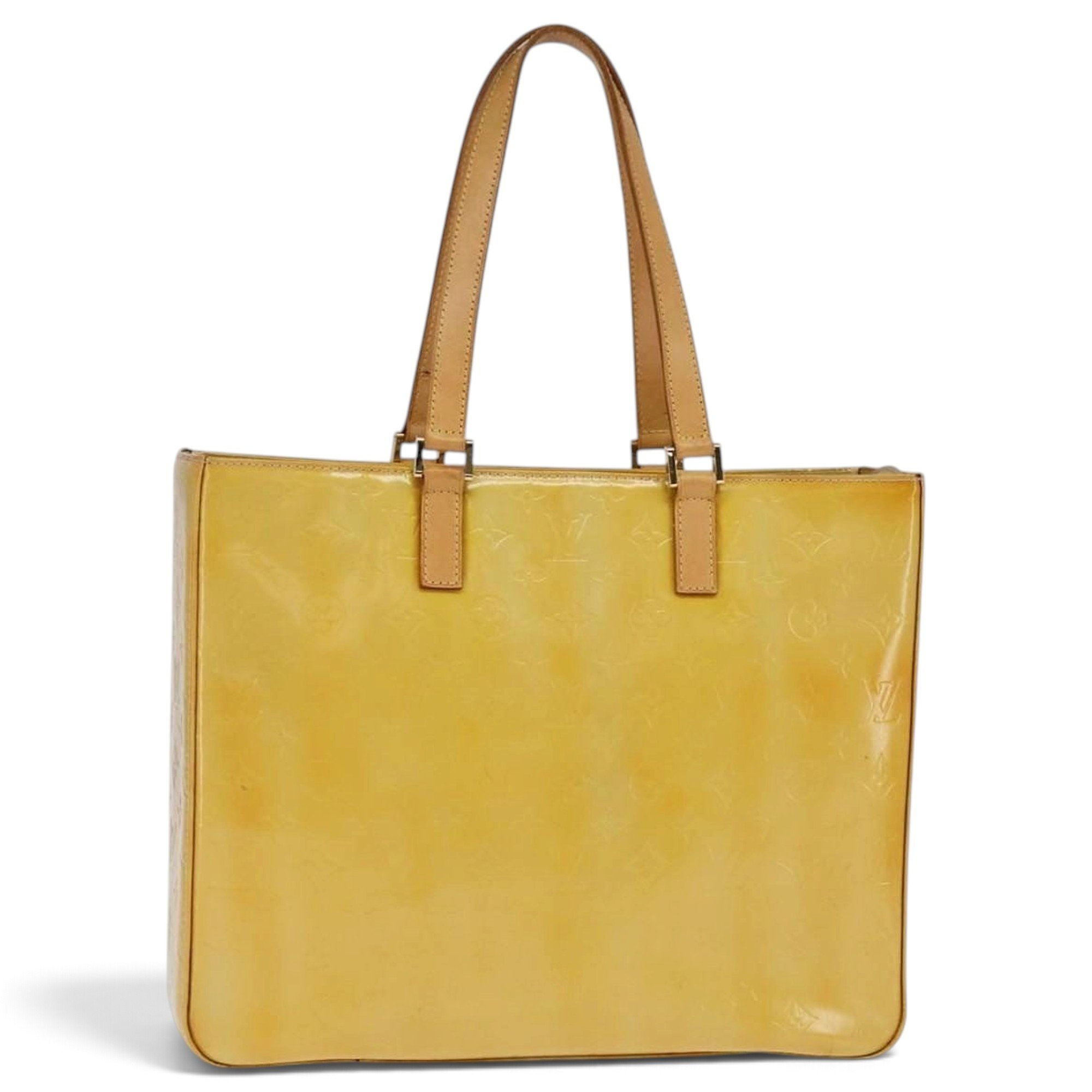 Columbus patent leather tote