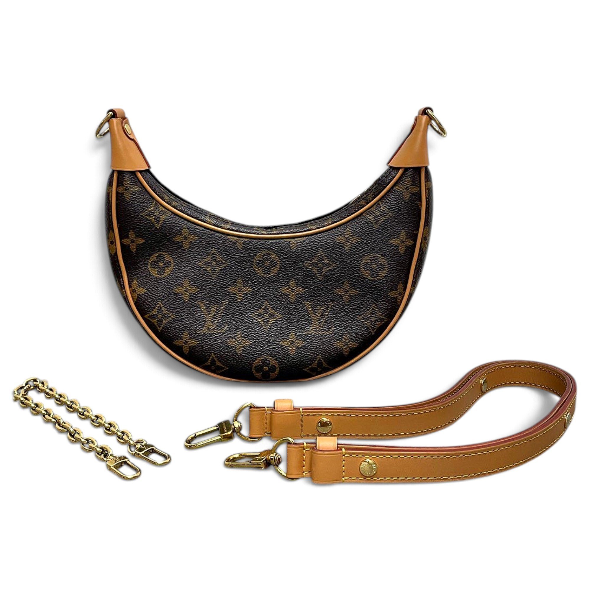 Loop leather handbag