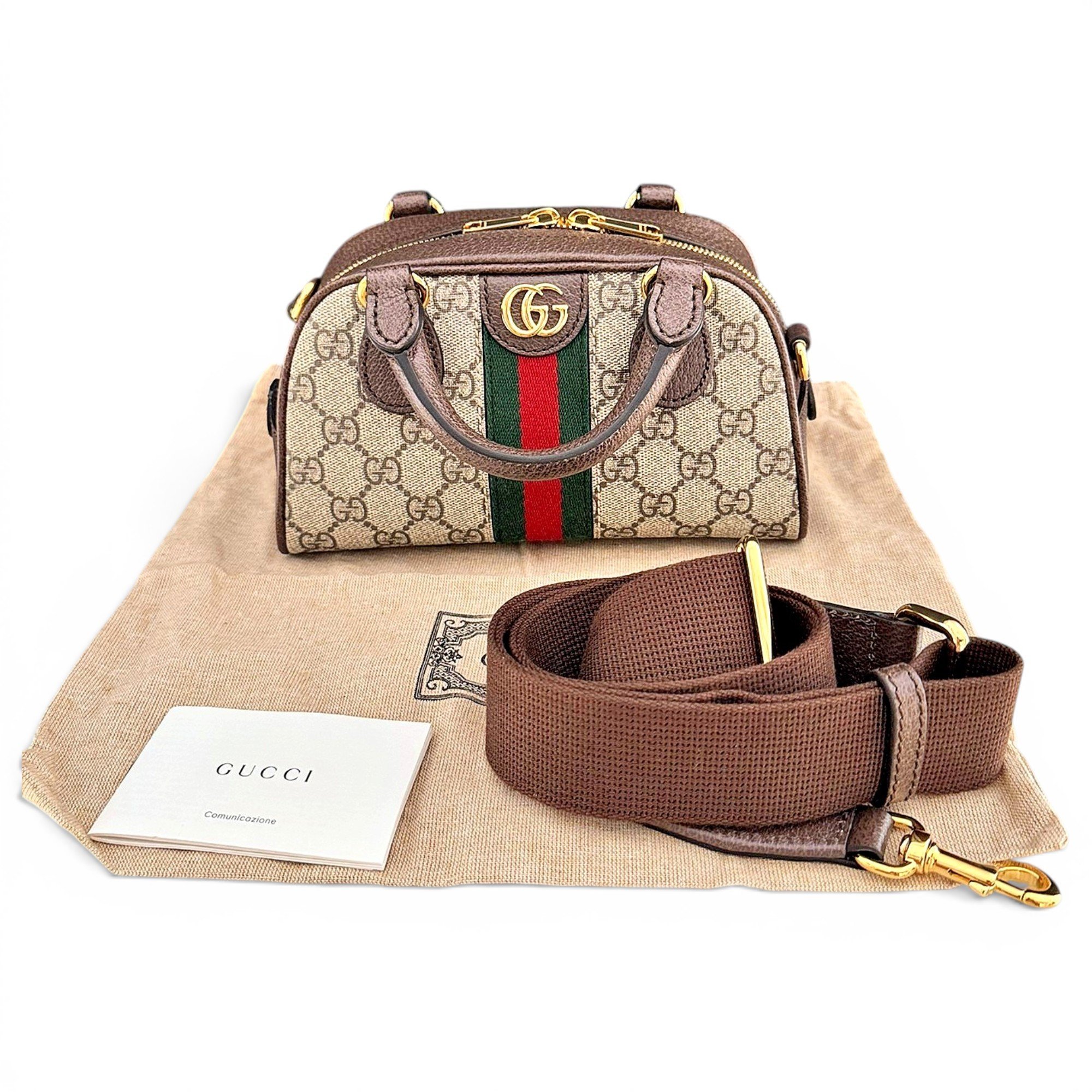 Ophidia Boston leather crossbody bag