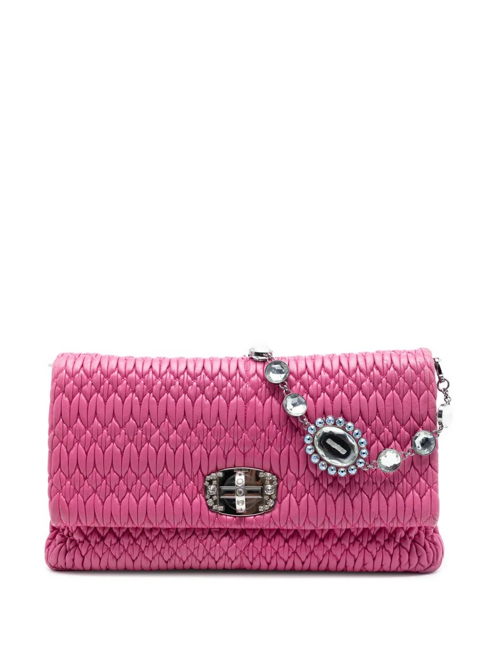 Miu Miu 2010-2026 Matelasse Nappa Crystal Chain satchel