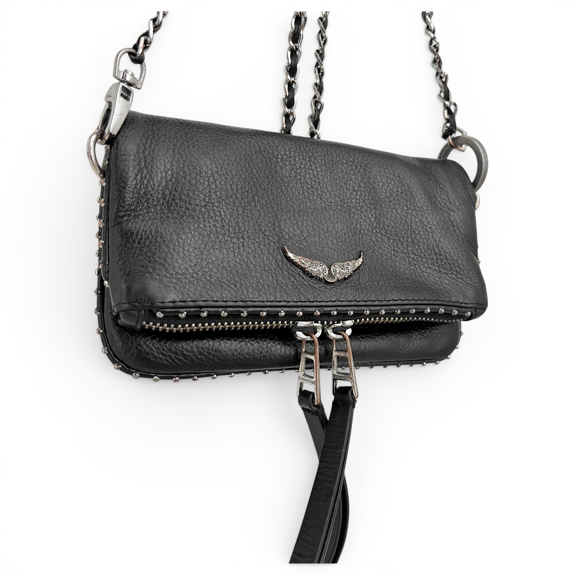Rock leather crossbody bag