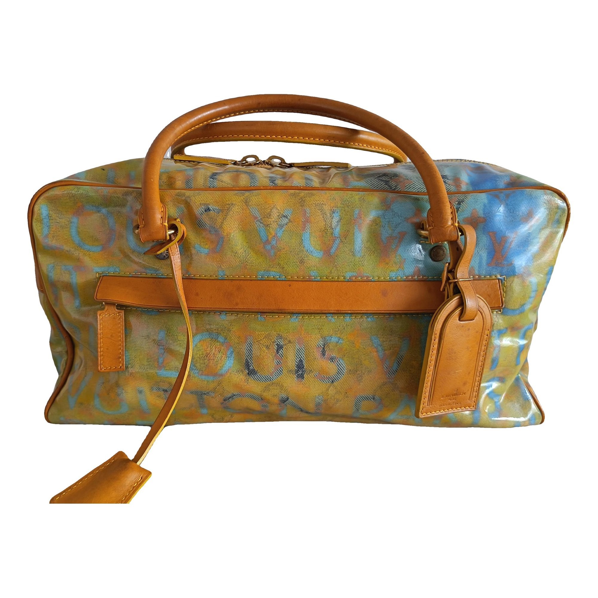 Leather travel bag