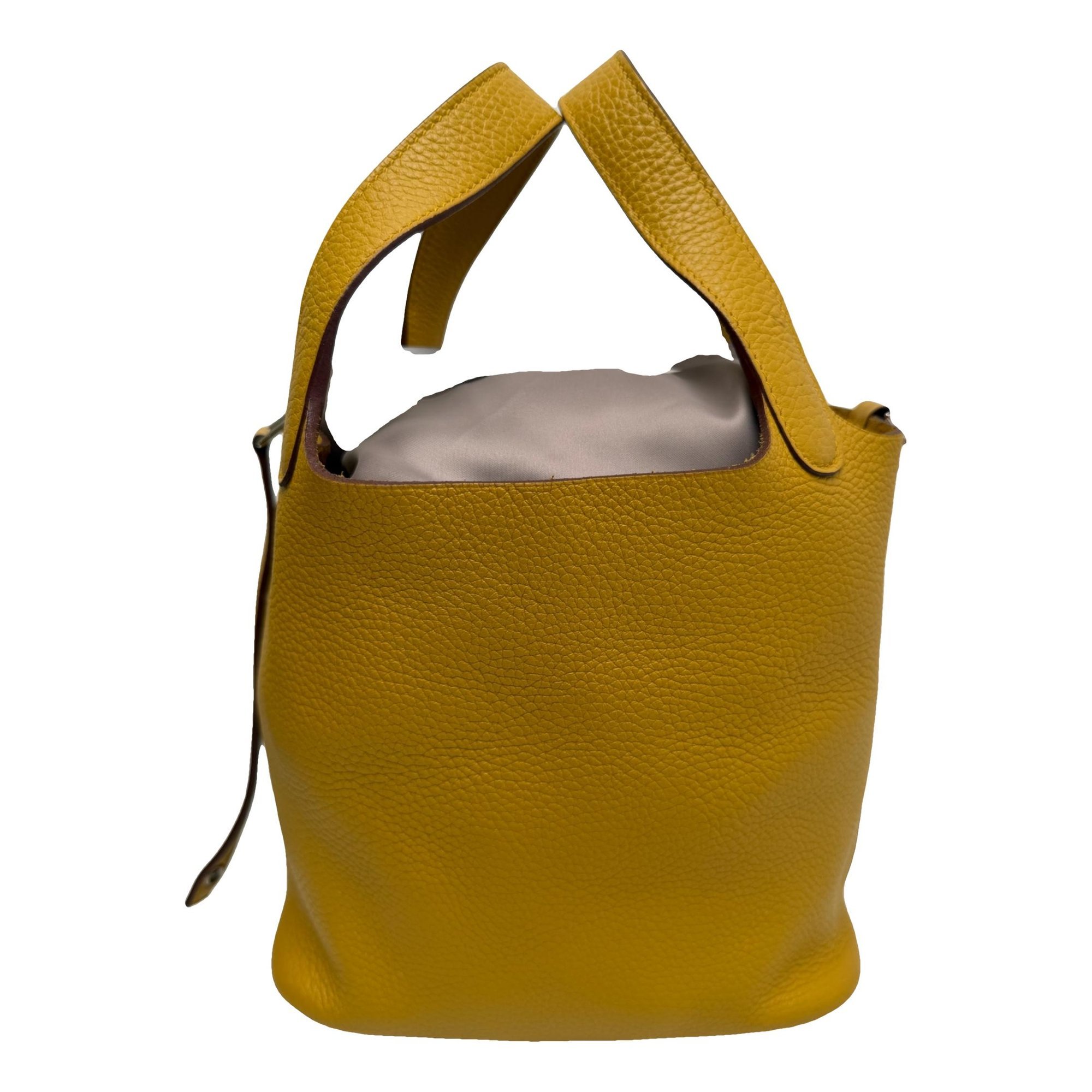 Picotin leather tote