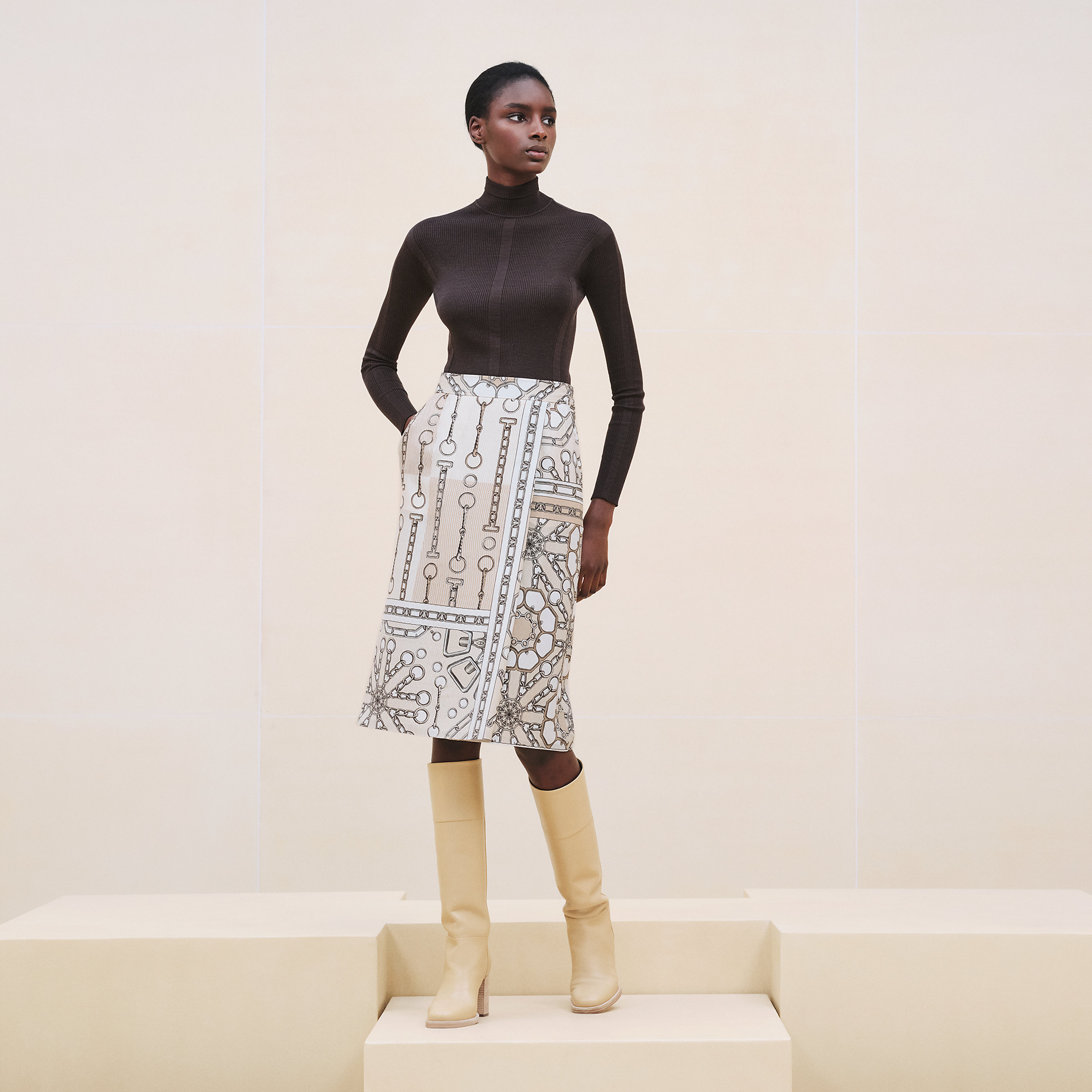 "Effet Kaleidoscope" wrap skirt