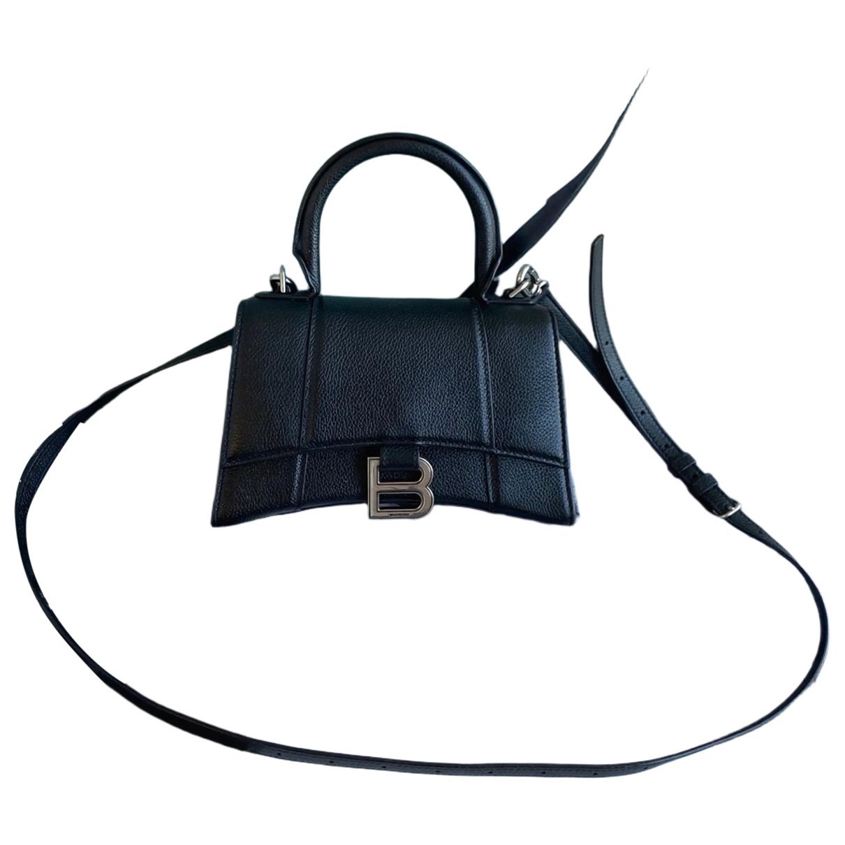 Hourglass leather crossbody bag