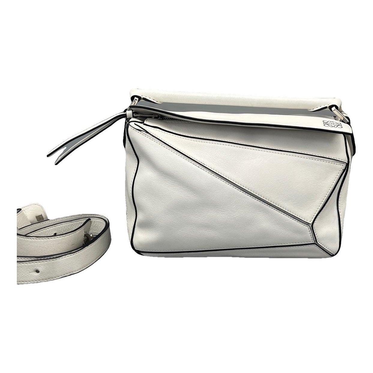 Puzzle leather handbag