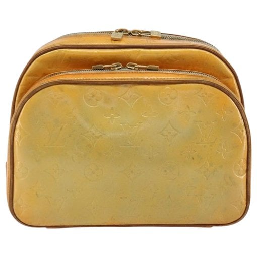 Patent leather backpack