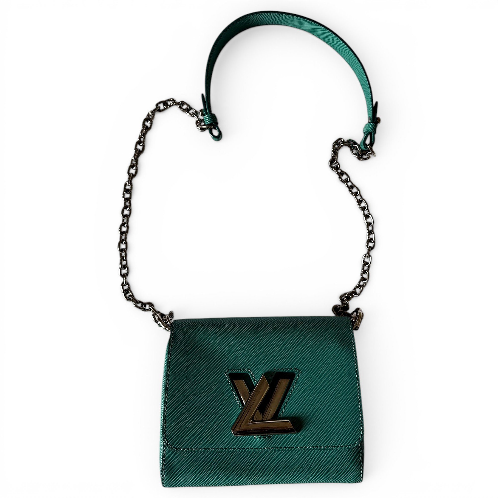 Twist leather crossbody bag