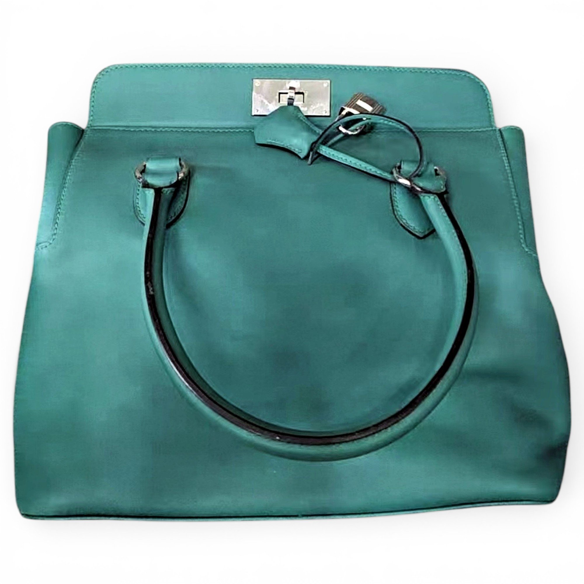 Toolbox leather handbag