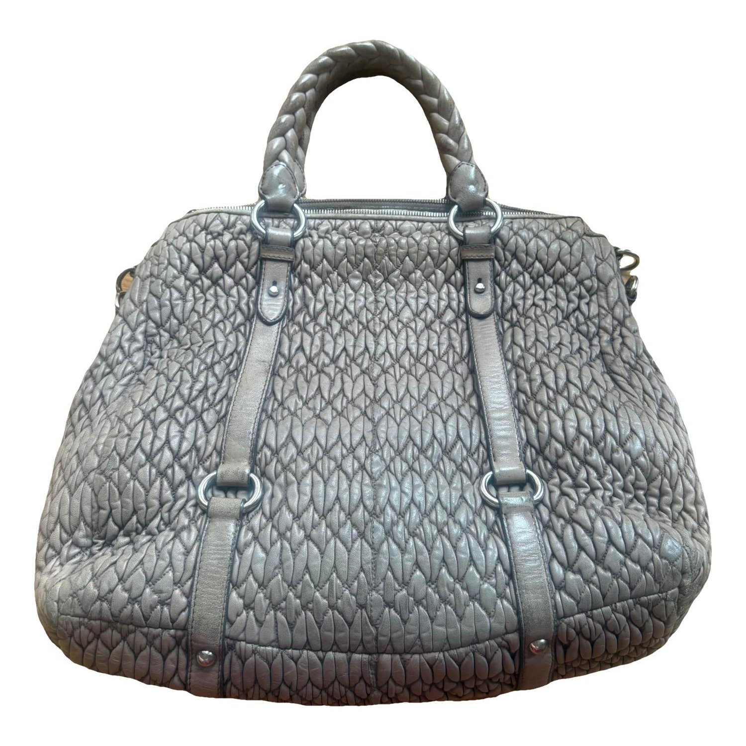 Matelassé leather tote