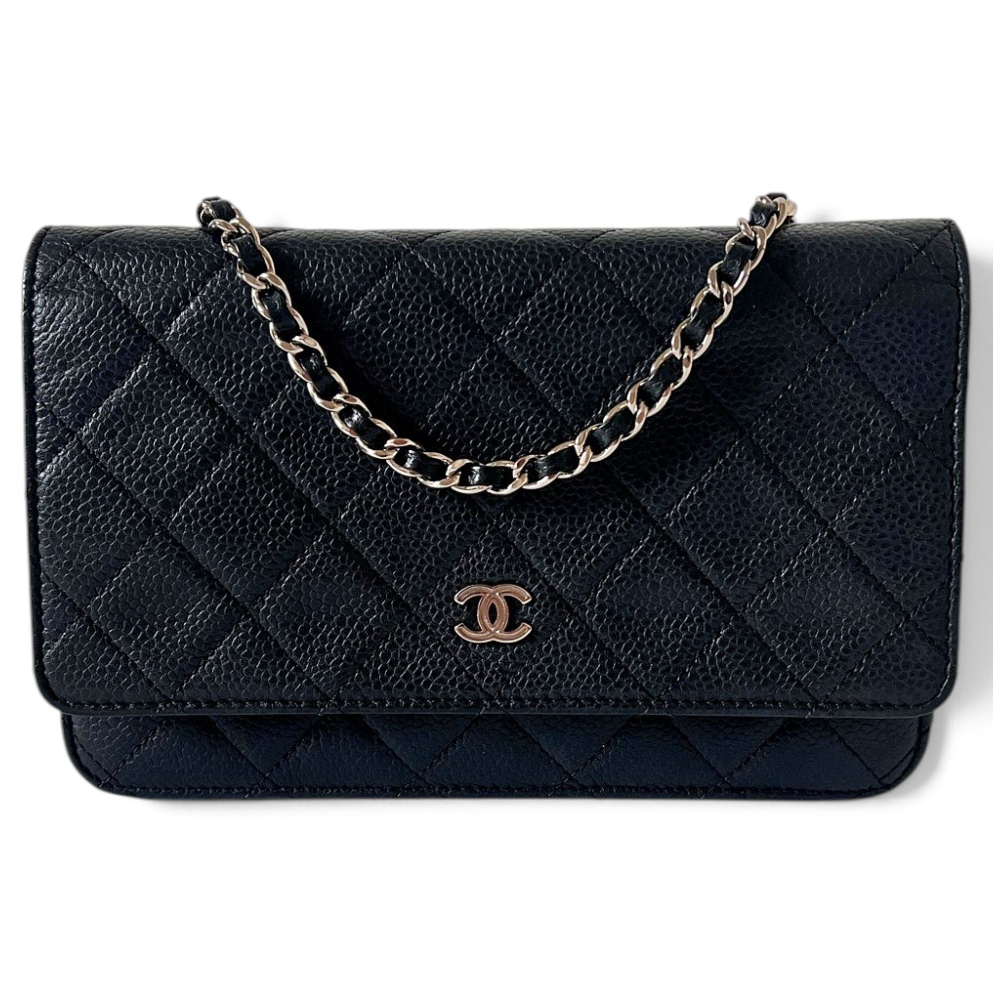 Wallet On Chain leather crossbody bag