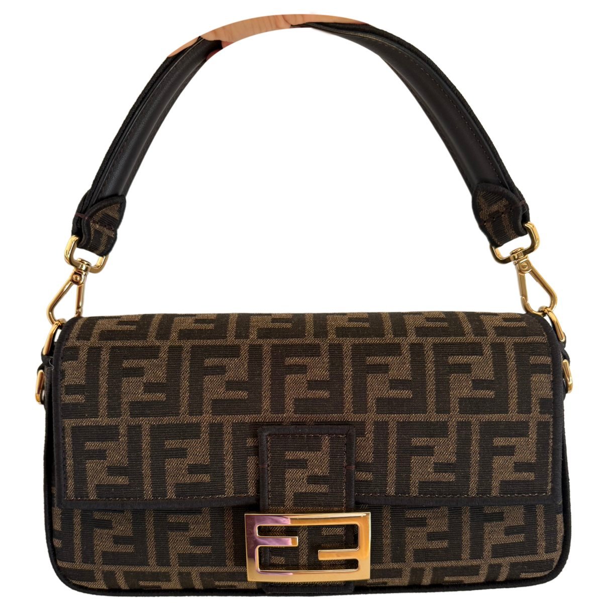 Baguette leather clutch bag