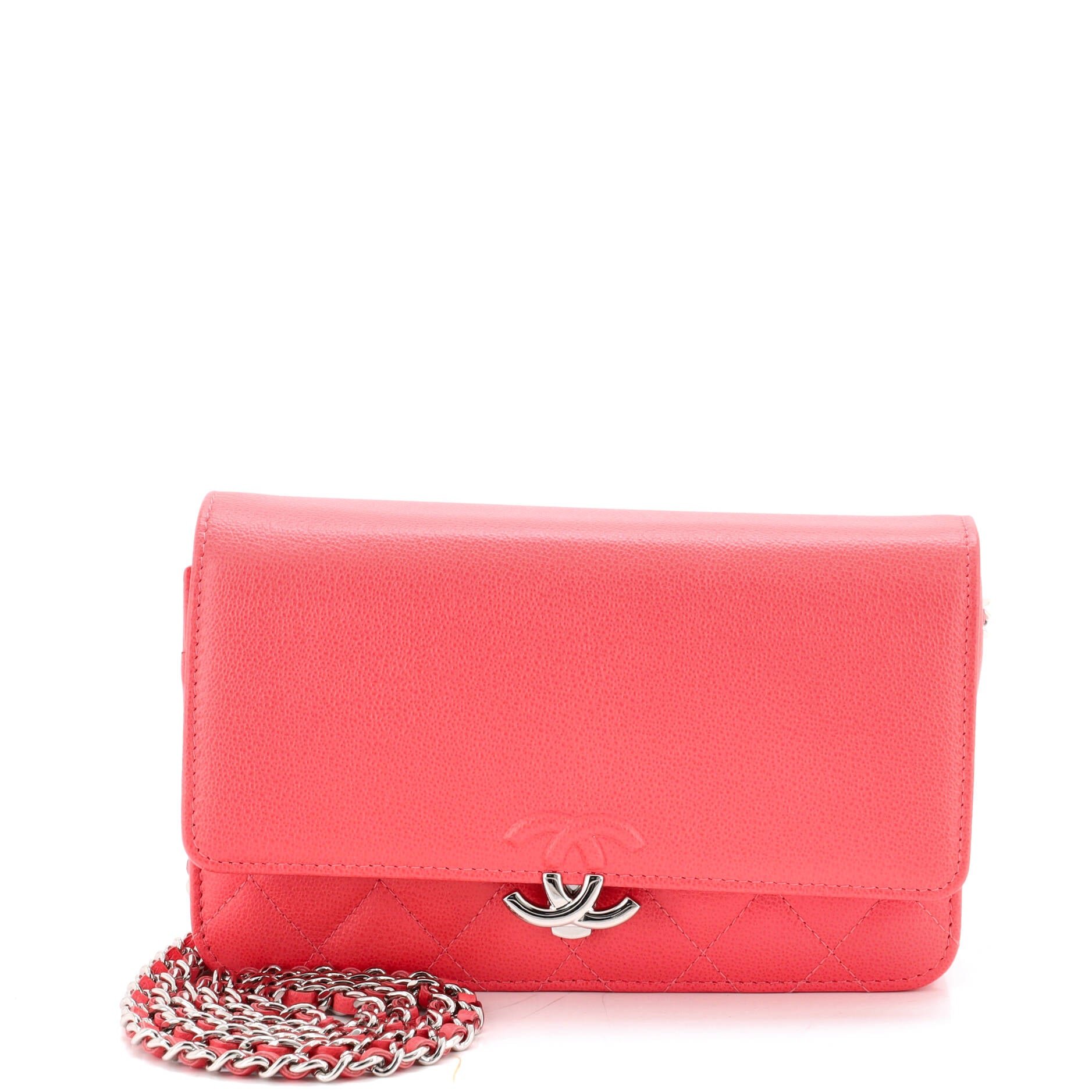 CC Box Wallet on Chain Quilted Caviar
