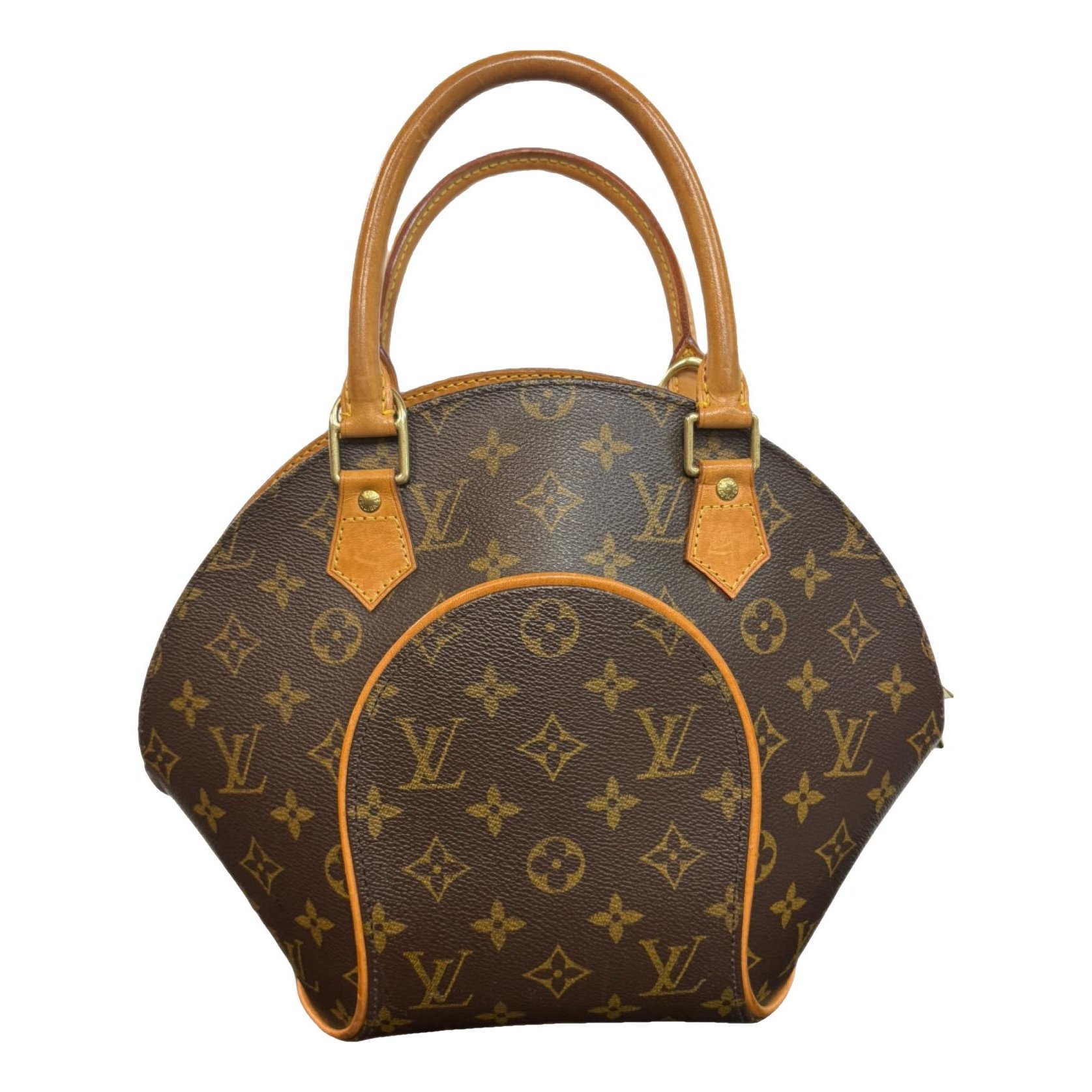 Ellipse leather handbag