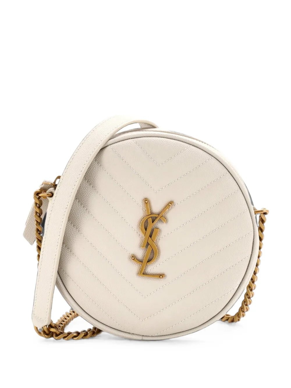 Vinyle Round Camera Bag Matelasse Chevron Leather crossbody bag