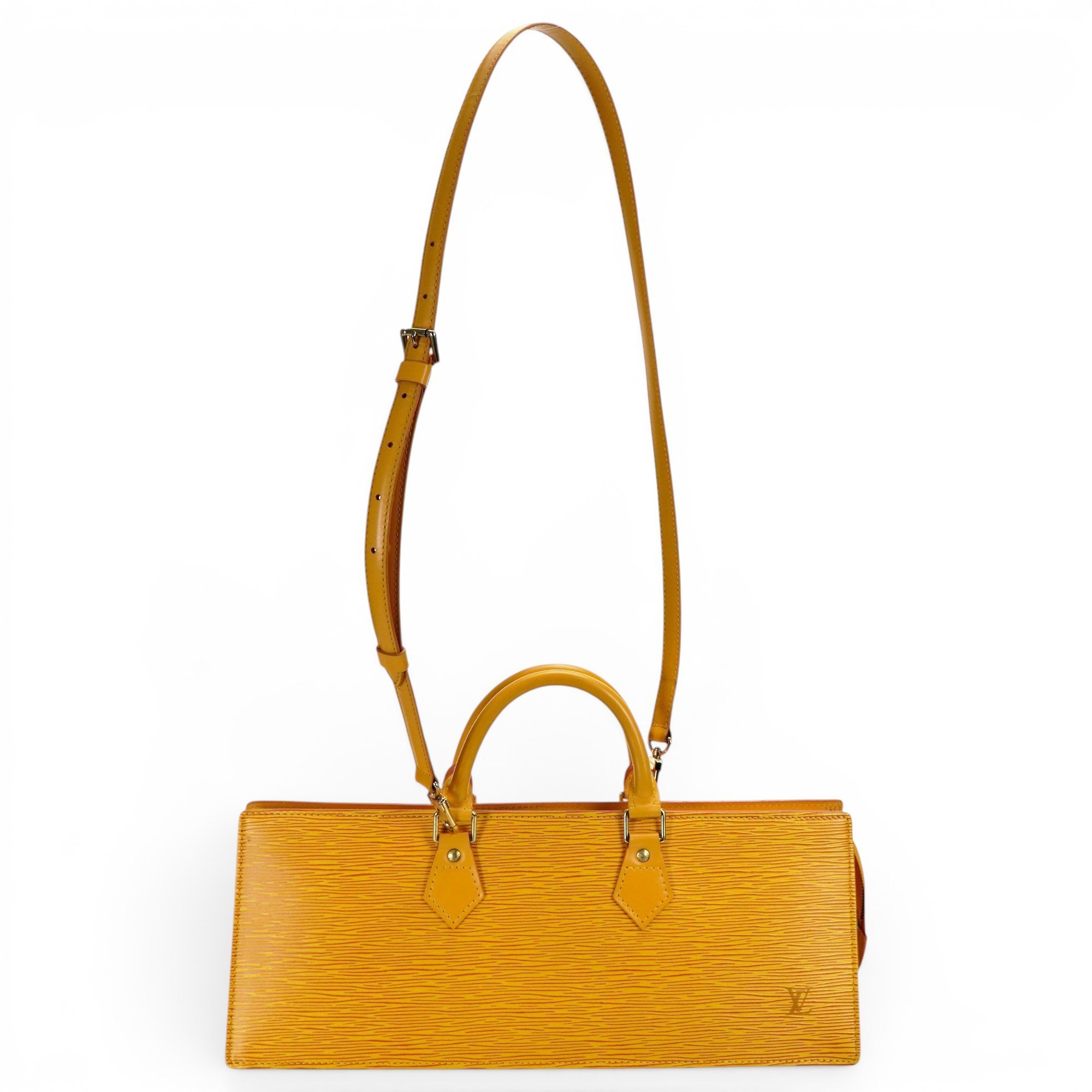 Triangle leather crossbody bag