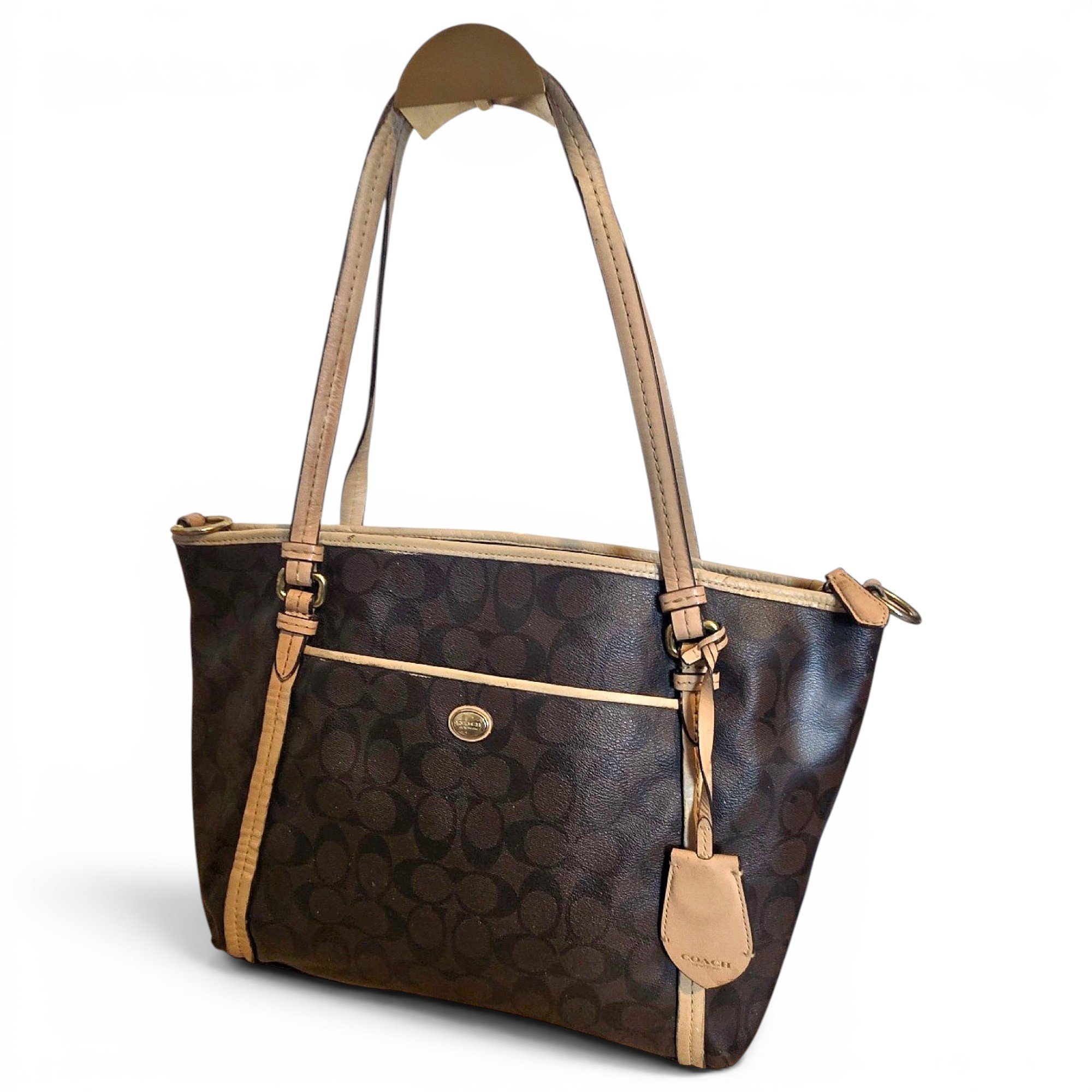 CITY ZIP TOTE leather tote