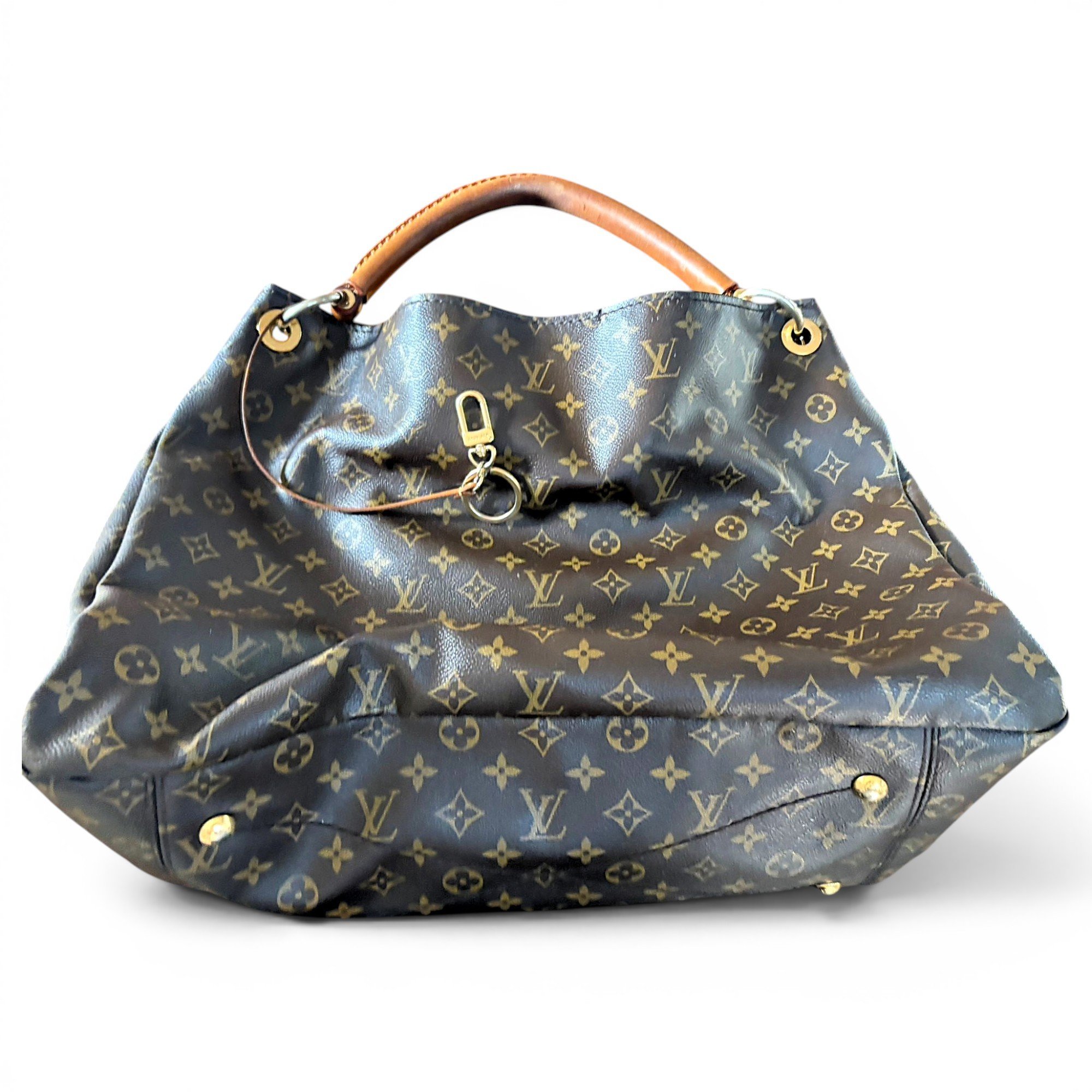 Artsy leather handbag