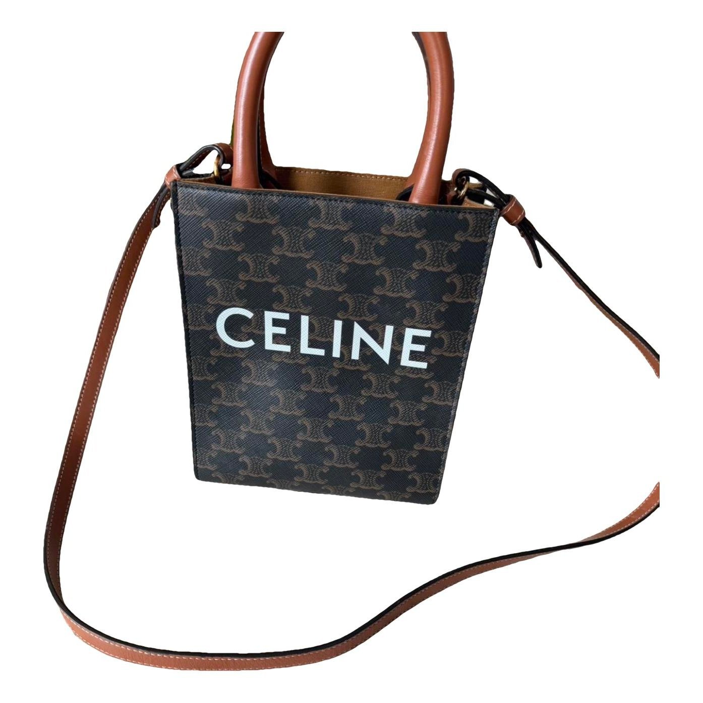 Cabas Vertical leather tote