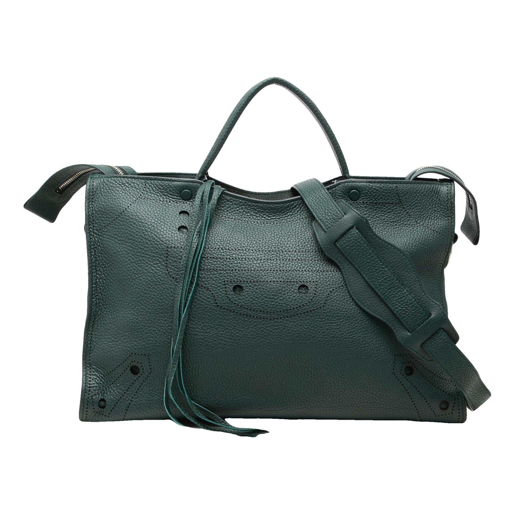 City leather handbag