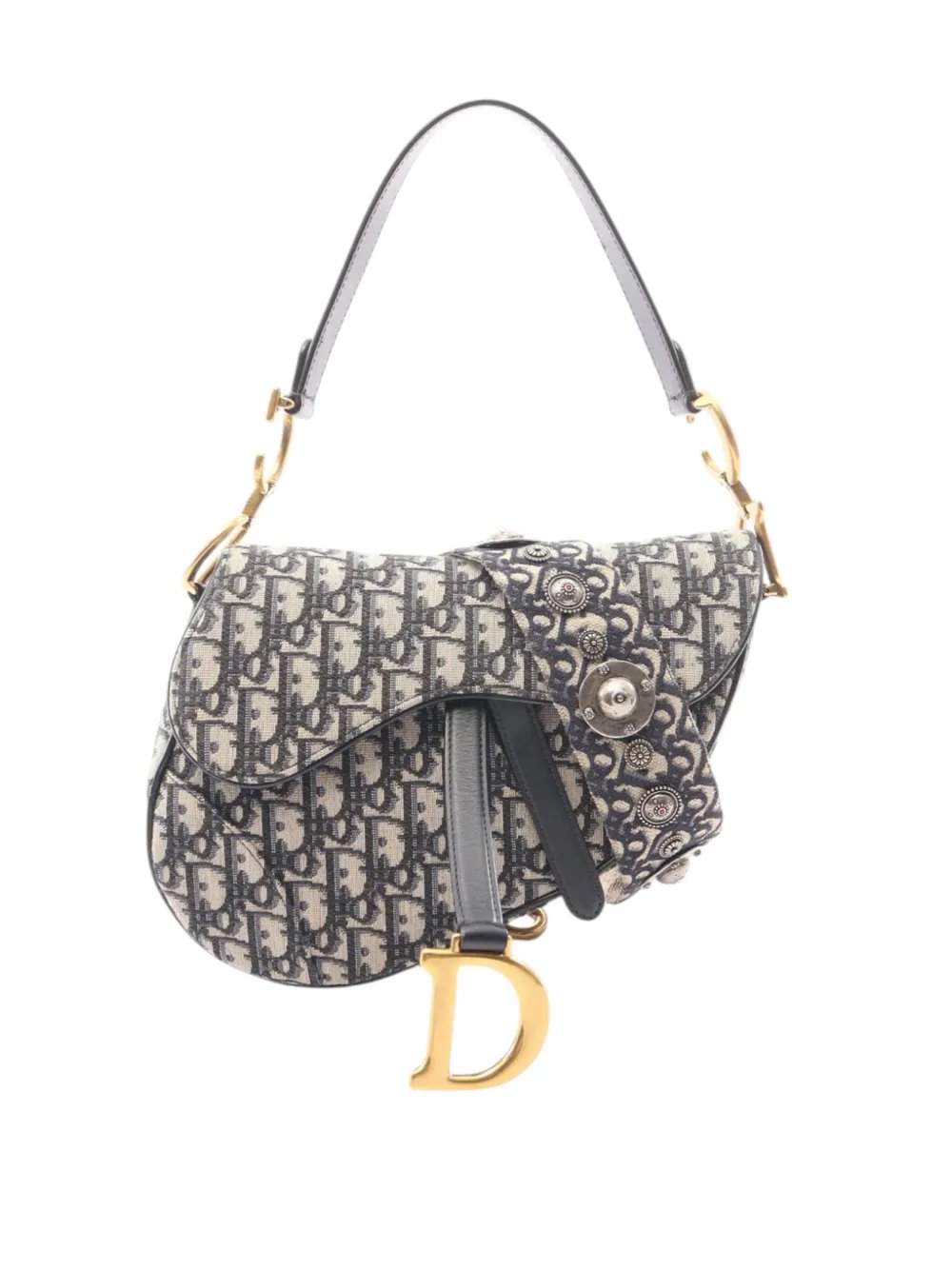 Dior 2000-2026 Oblique Canvas Saddle Bag satchel