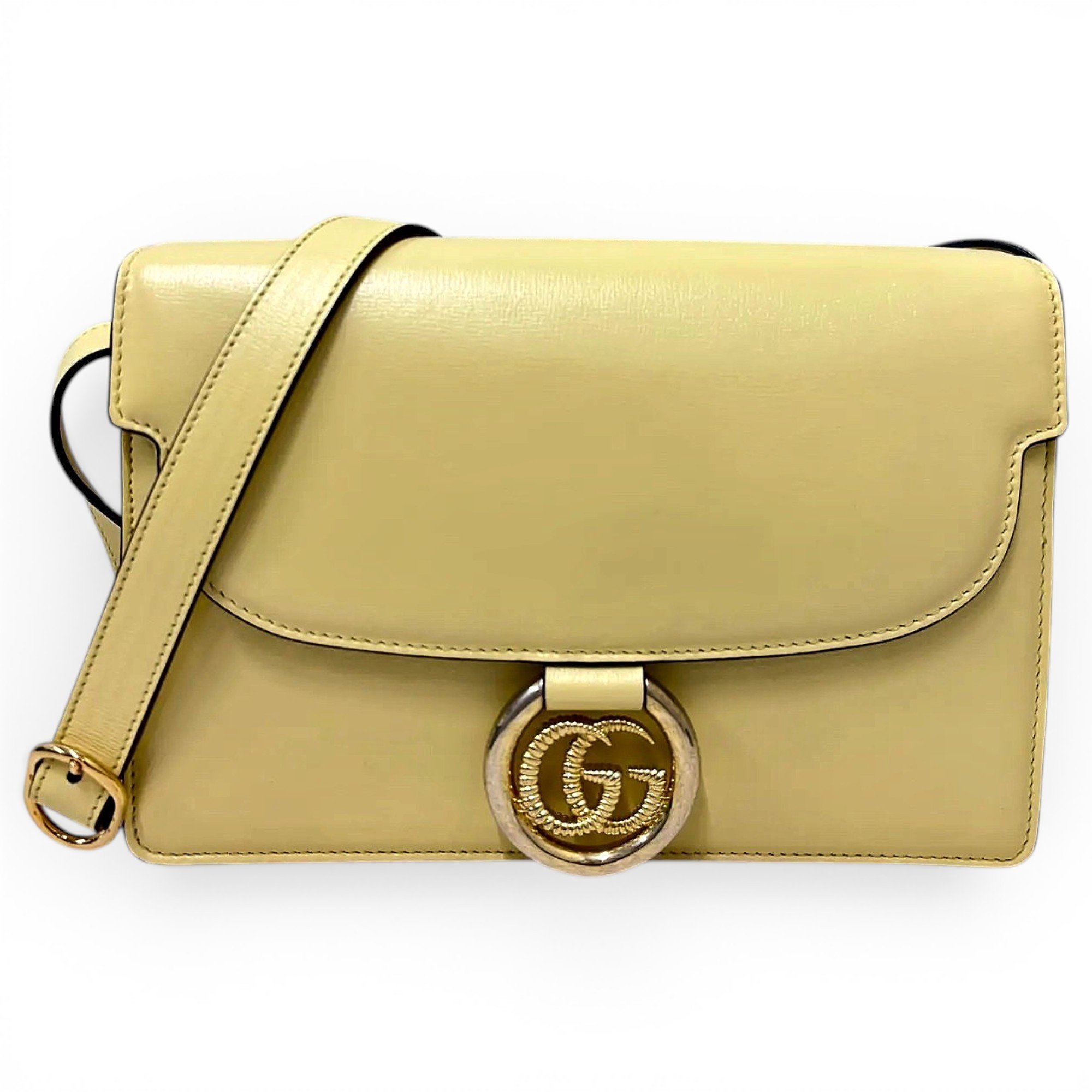 GG Ring leather crossbody bag