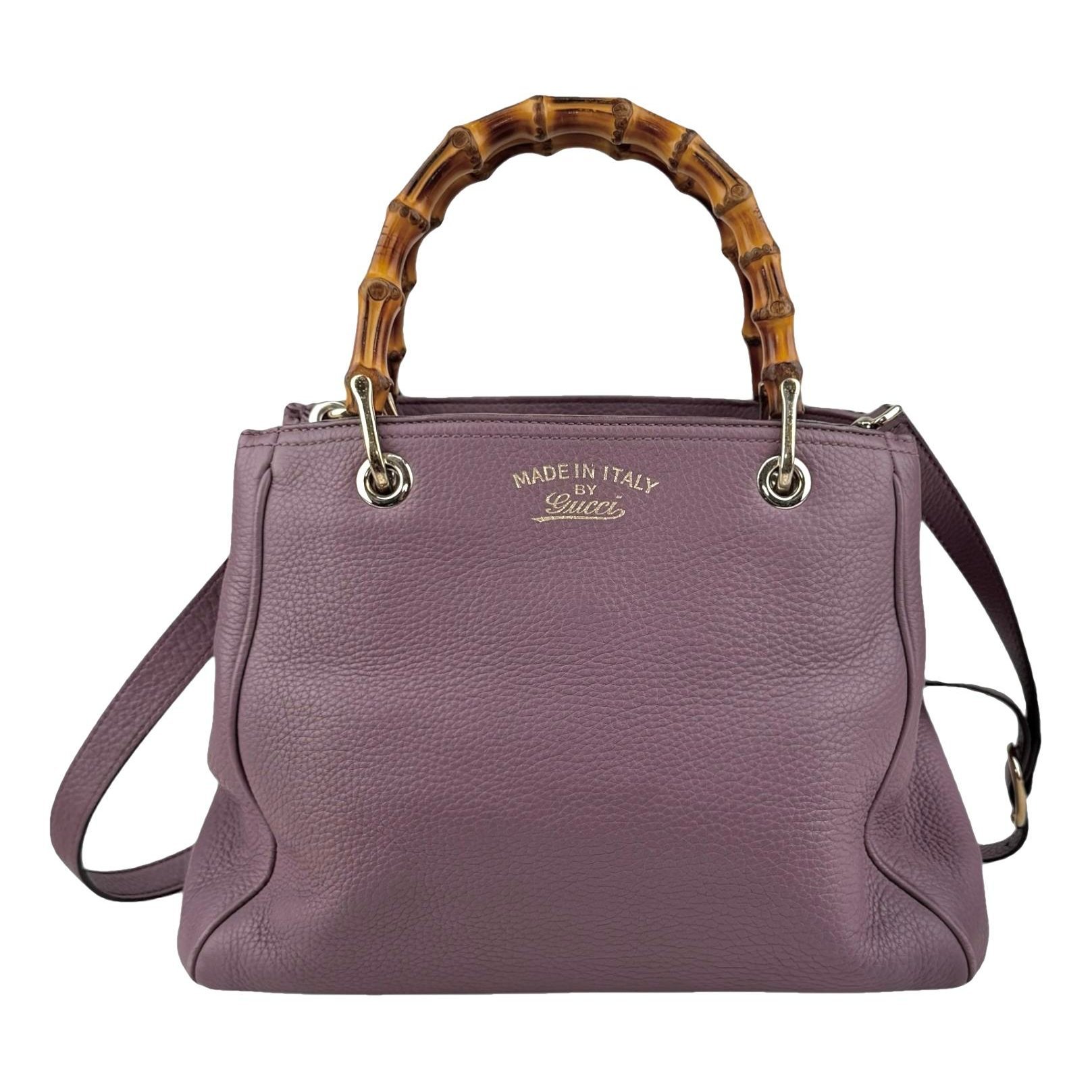Bamboo Shopper leather handbag
