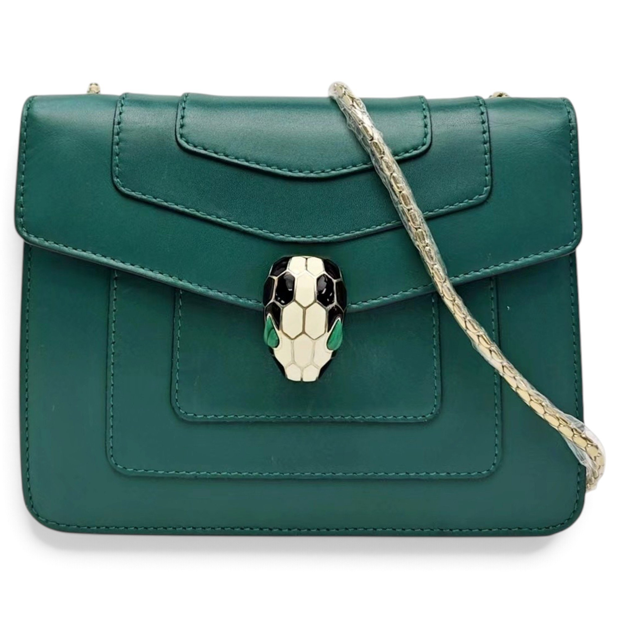 Serpenti leather handbag