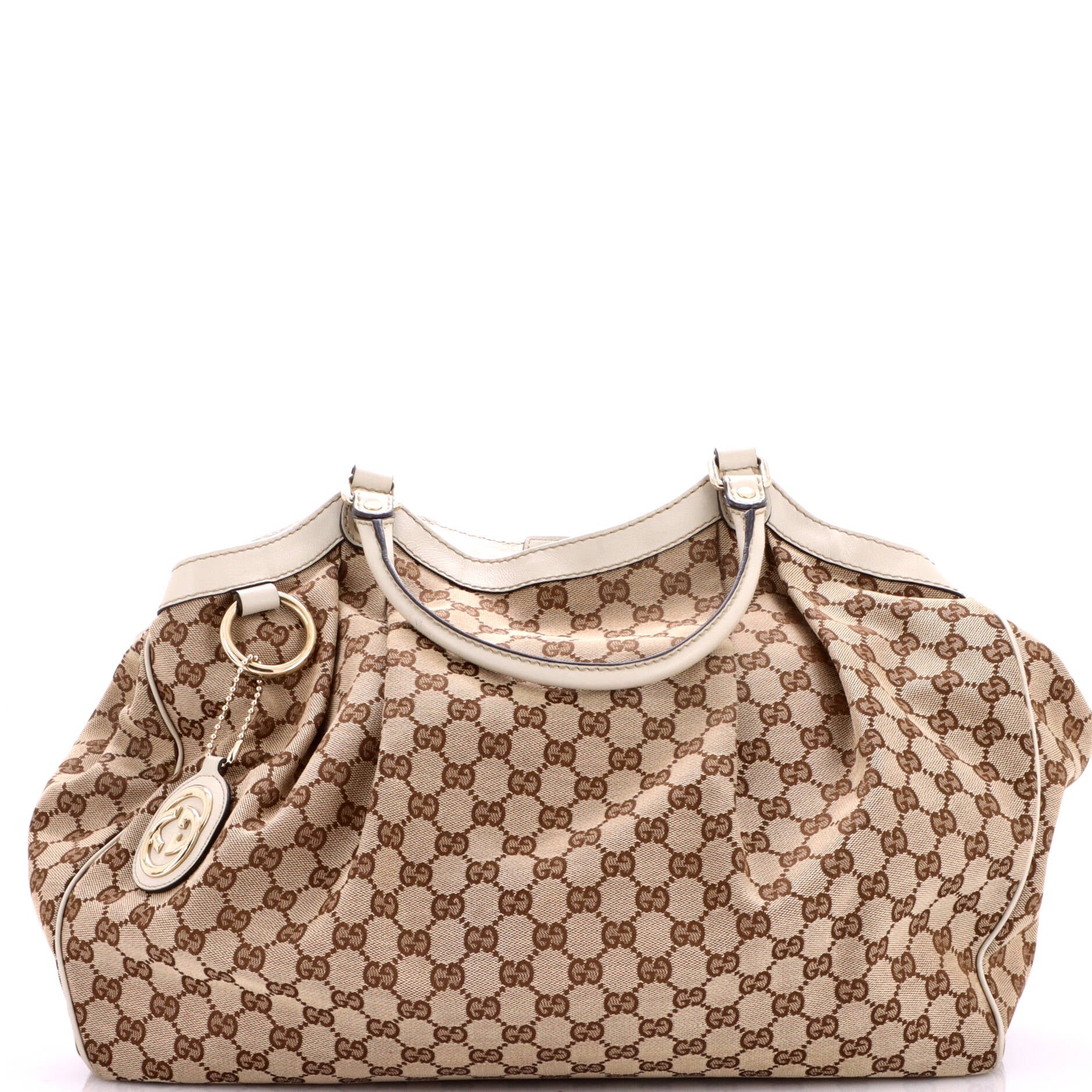 Sukey Tote GG Canvas with Leather Large