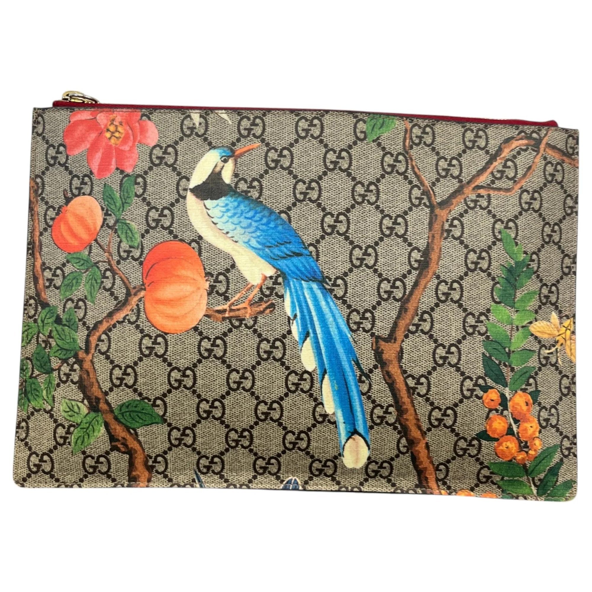 Leather clutch bag