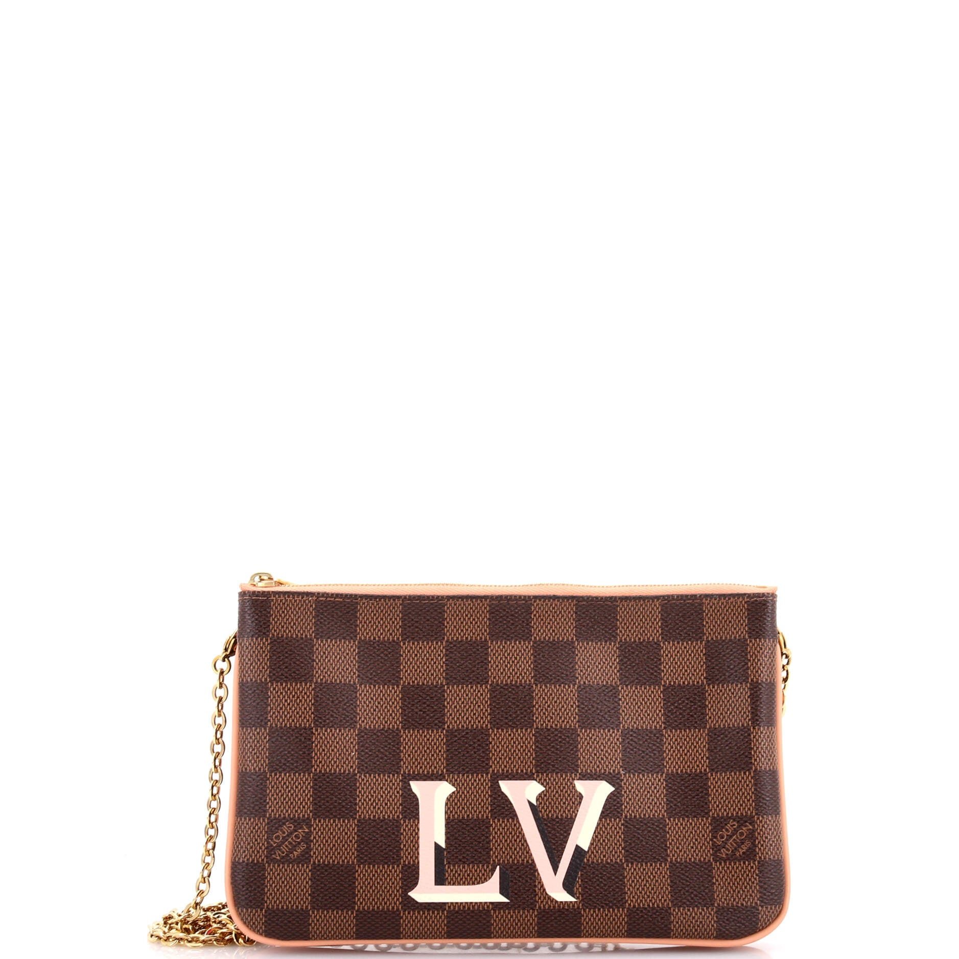 Double Zip Pochette Damier