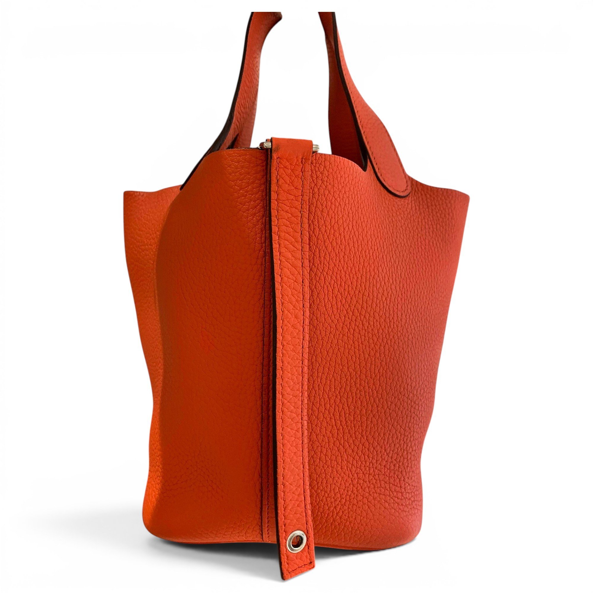 Picotin leather tote