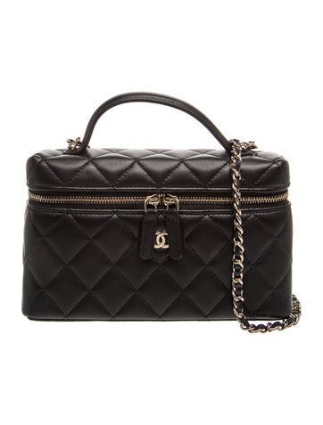Quilted Slim Vanity Case w/ Chain