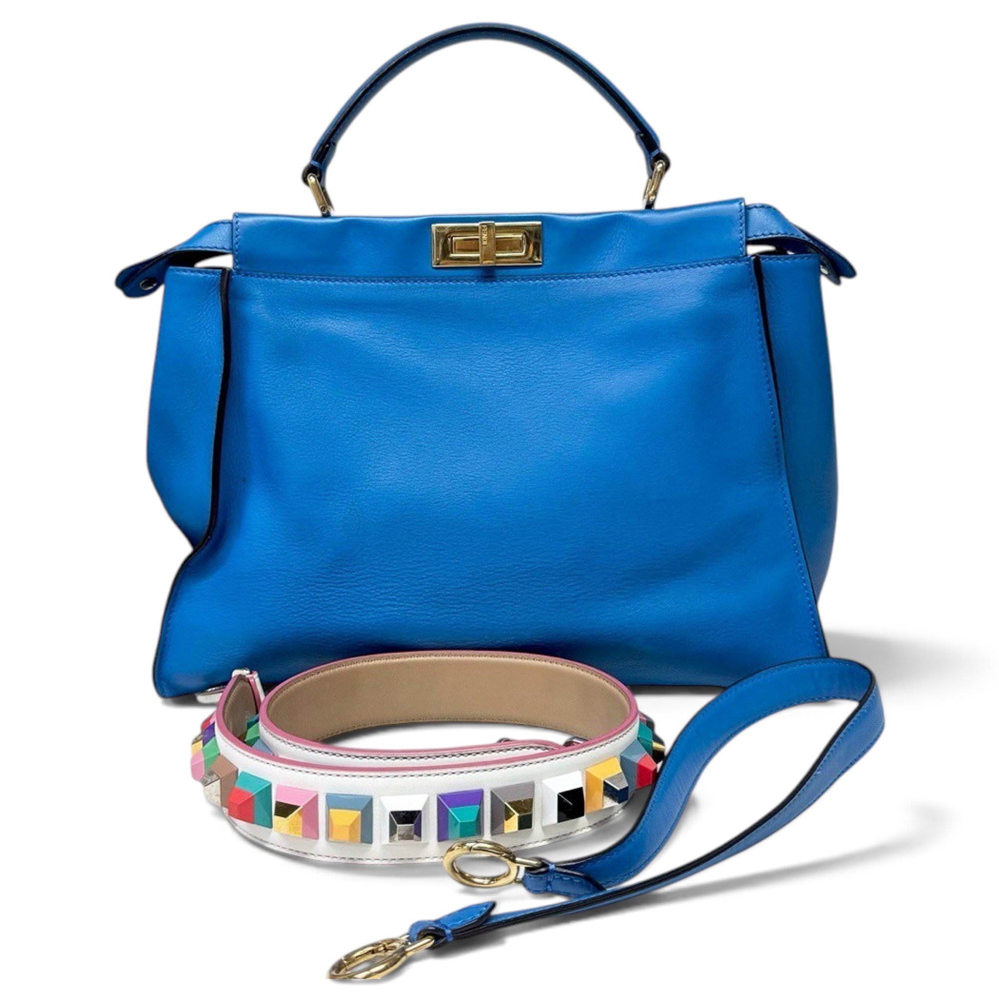 Peekaboo leather handbag