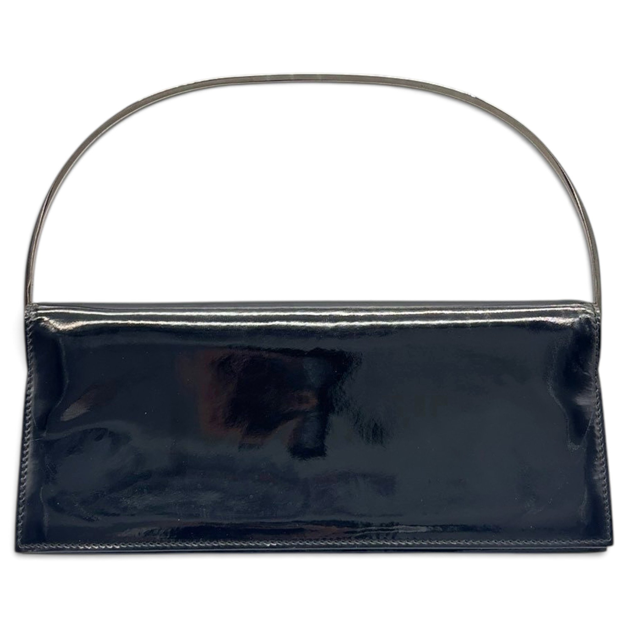 Patent leather clutch bag
