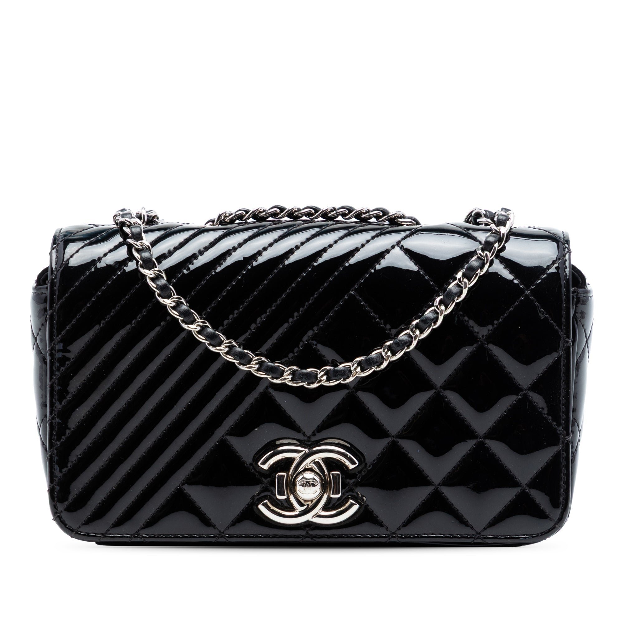 Patent leather handbag