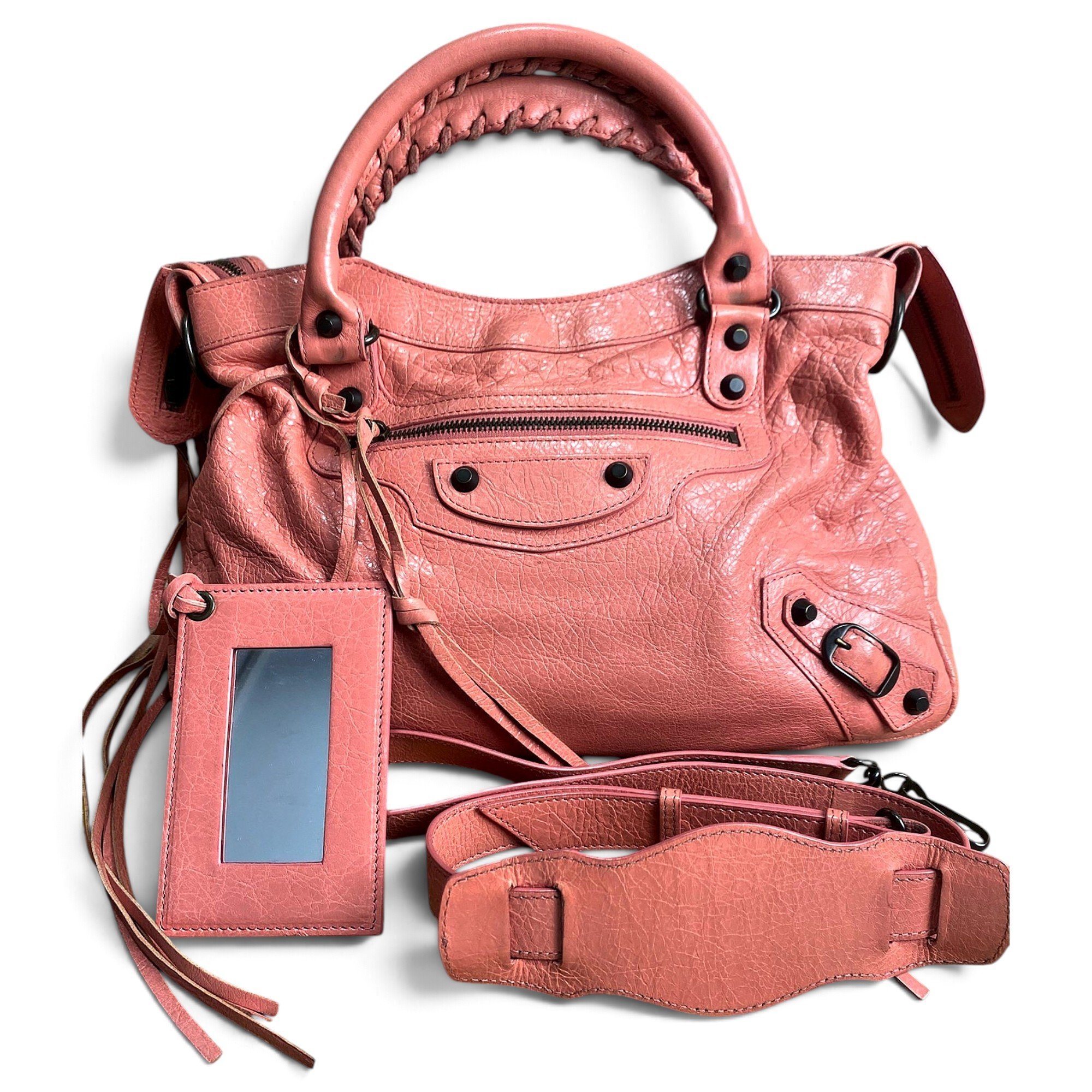 First leather handbag