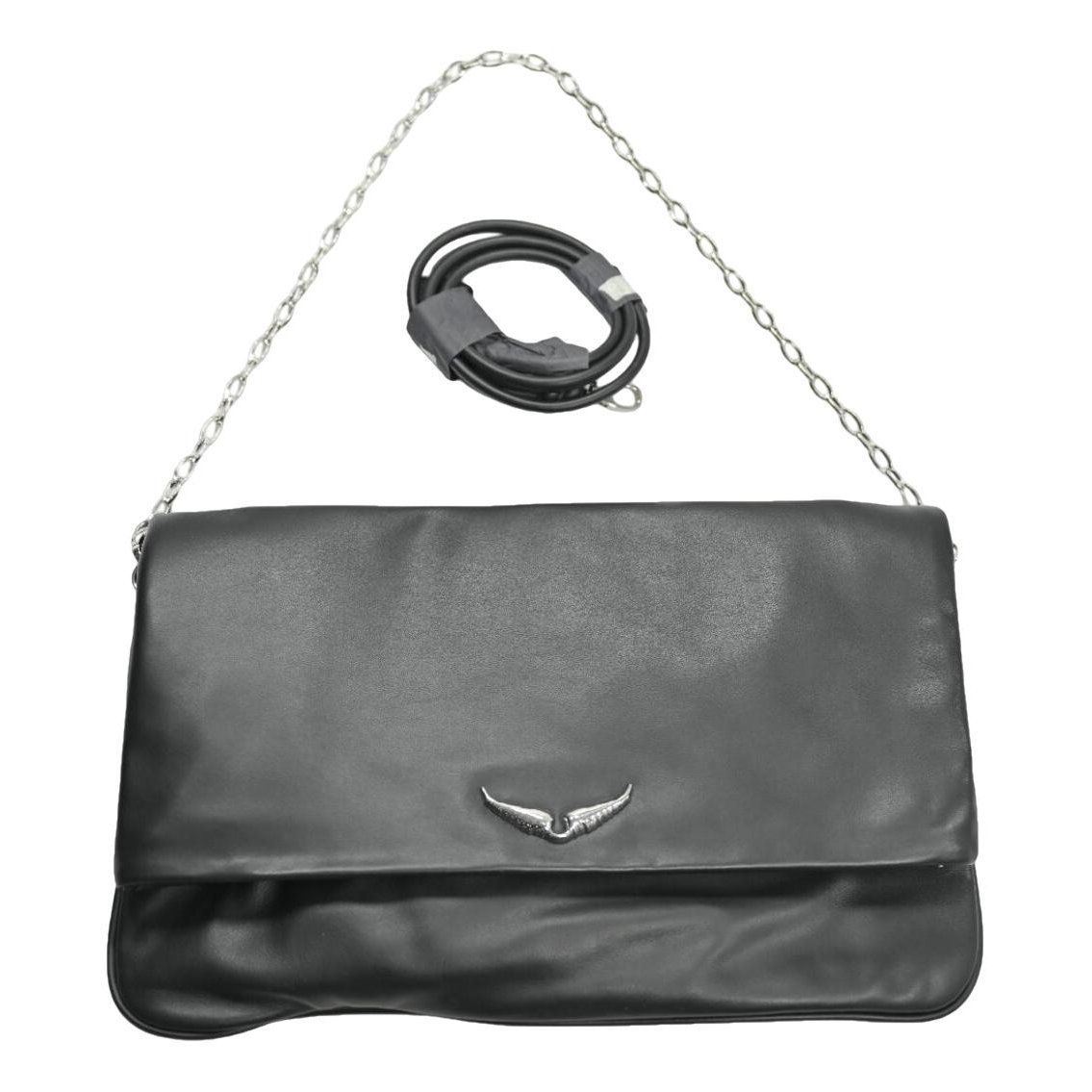 Leather clutch bag