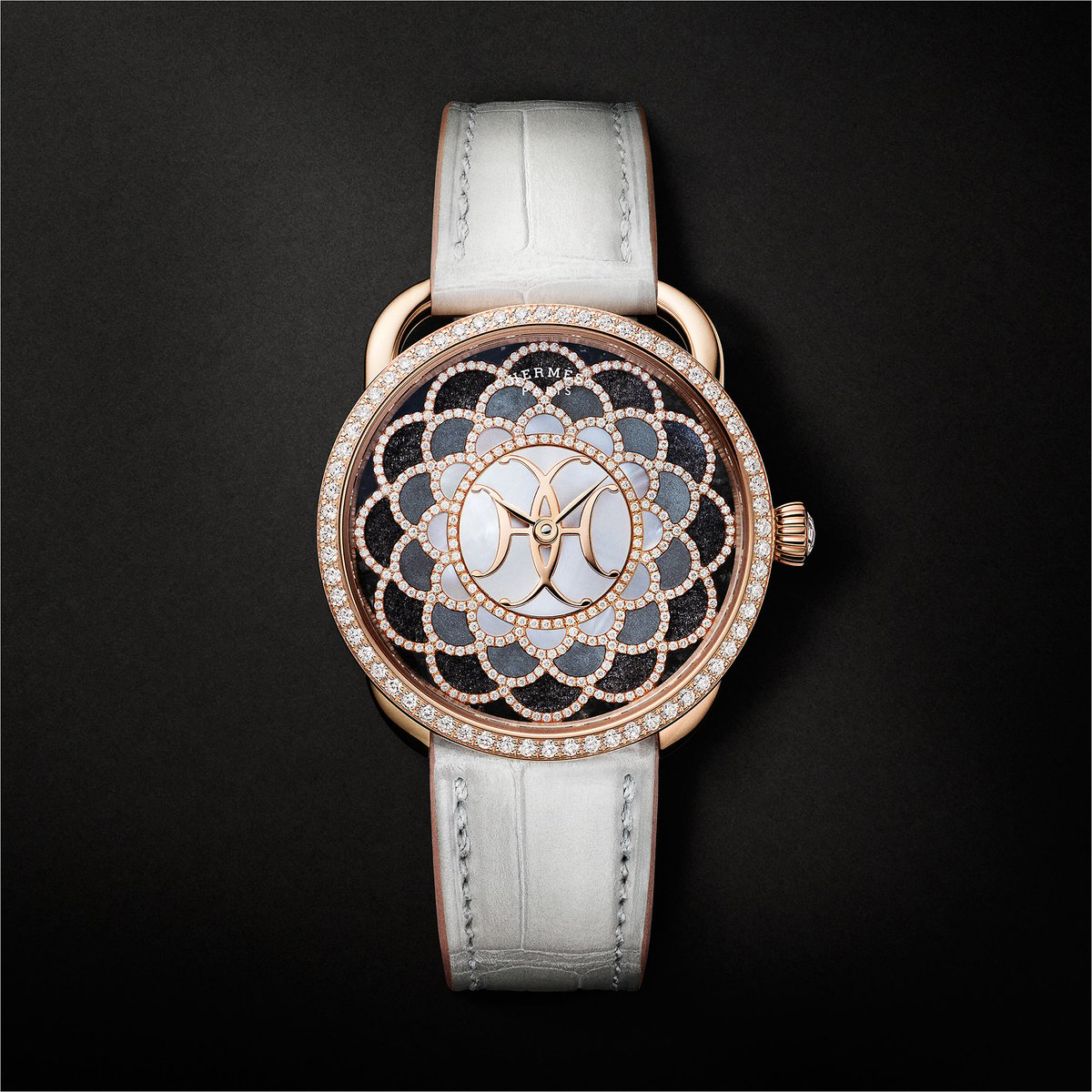 Arceau H Deco watch, Medium model, 34 mm